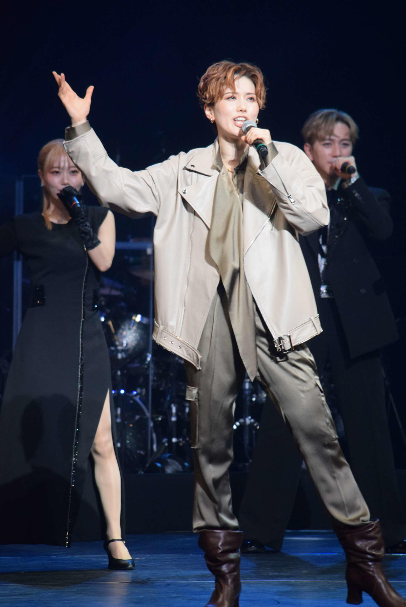 宝塚歌劇団卒業後初コンサートのゲネプロに参加した彩風咲奈（撮影・阪口孝志）