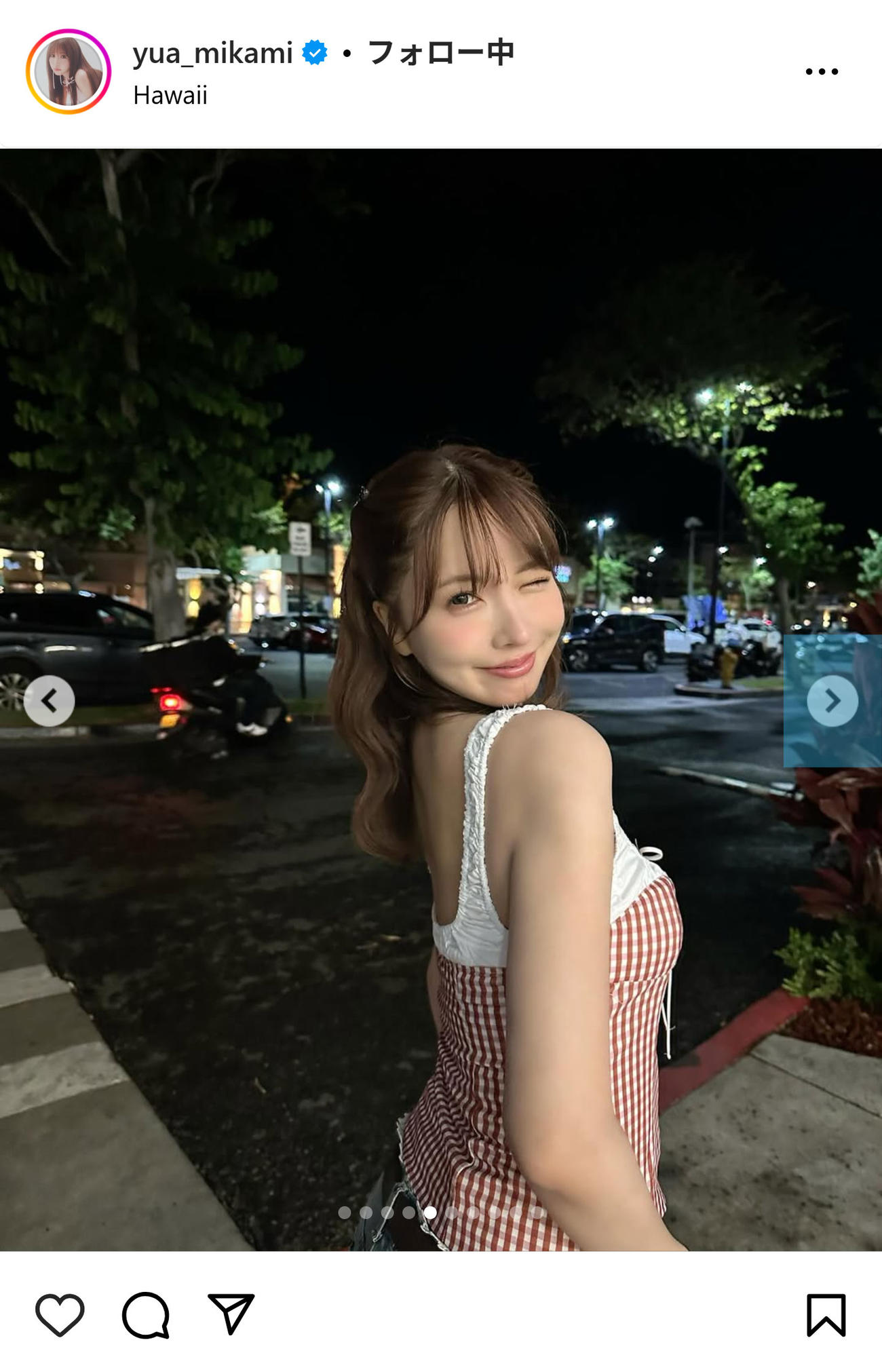 三上悠亜のインスタグラムから