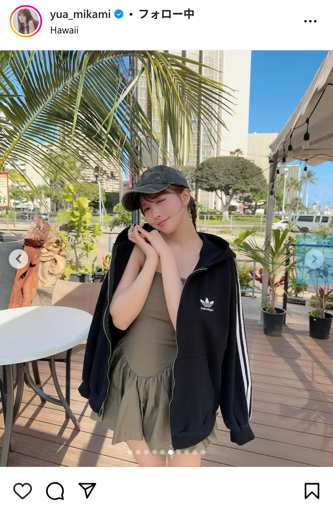 三上悠亜のインスタグラムから