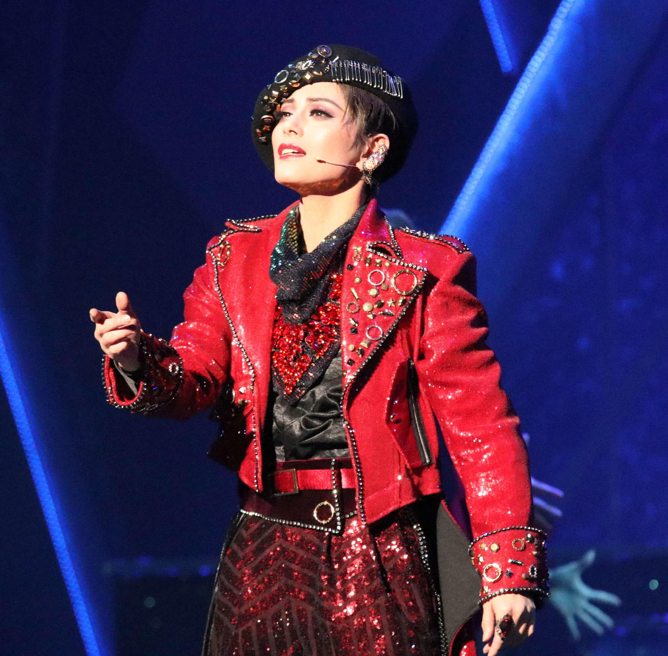 雪組公演「オーヴァチュア！」　通し舞台稽古に出演する朝美絢（撮影・北村健龍）