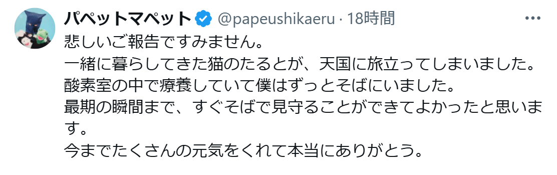 パペットマペットのXから