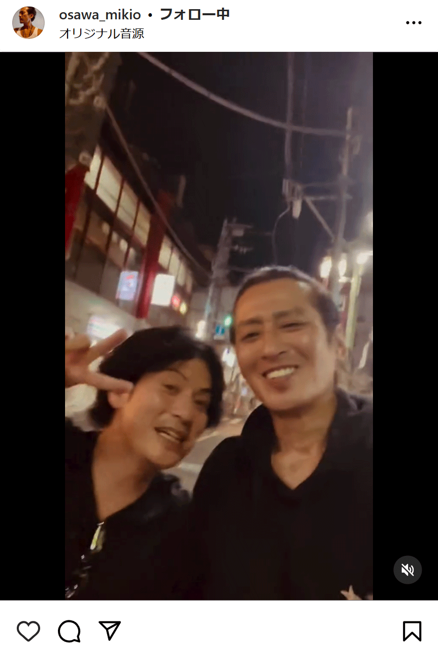 大沢樹生のインスタグラムから