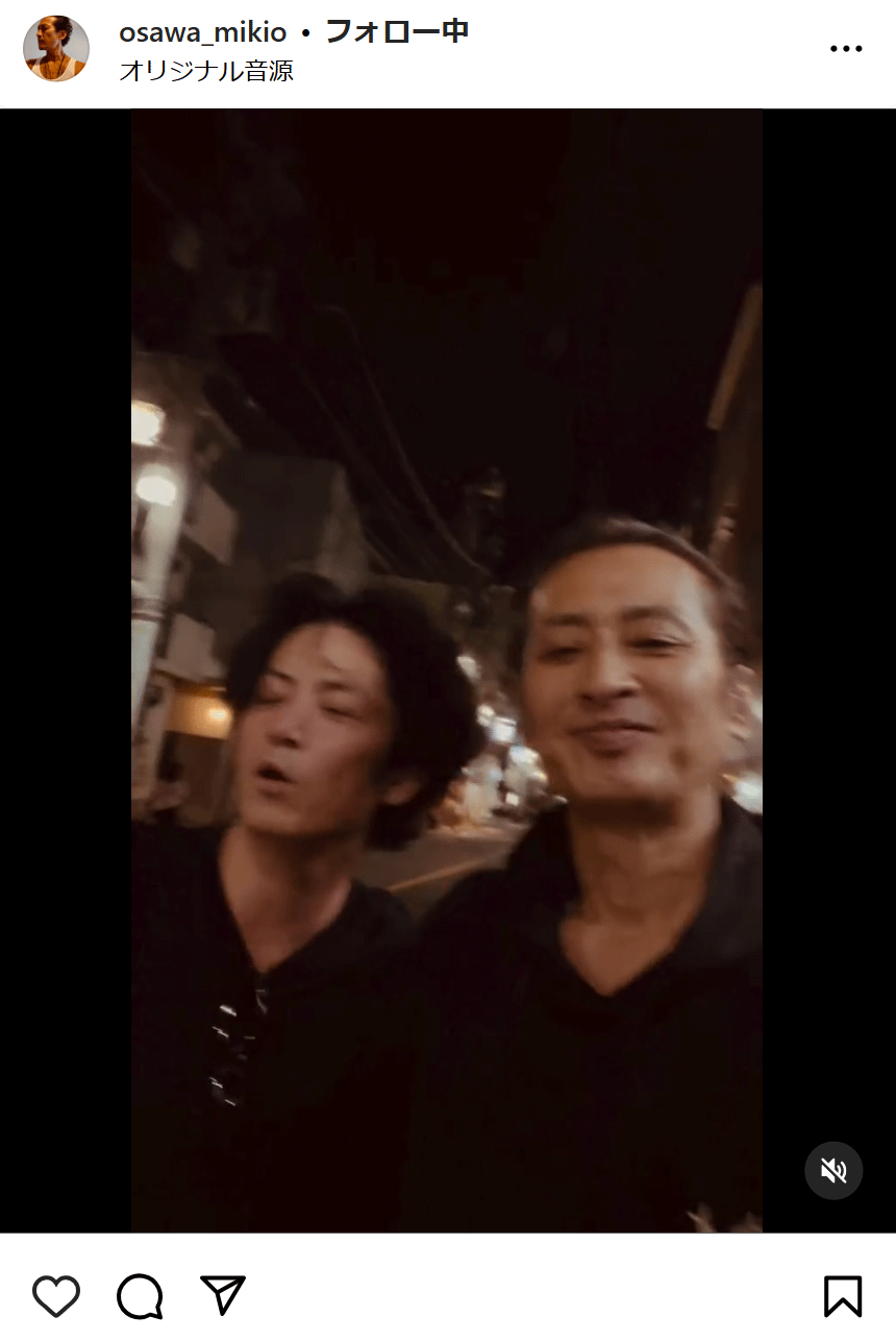 大沢樹生のインスタグラムから