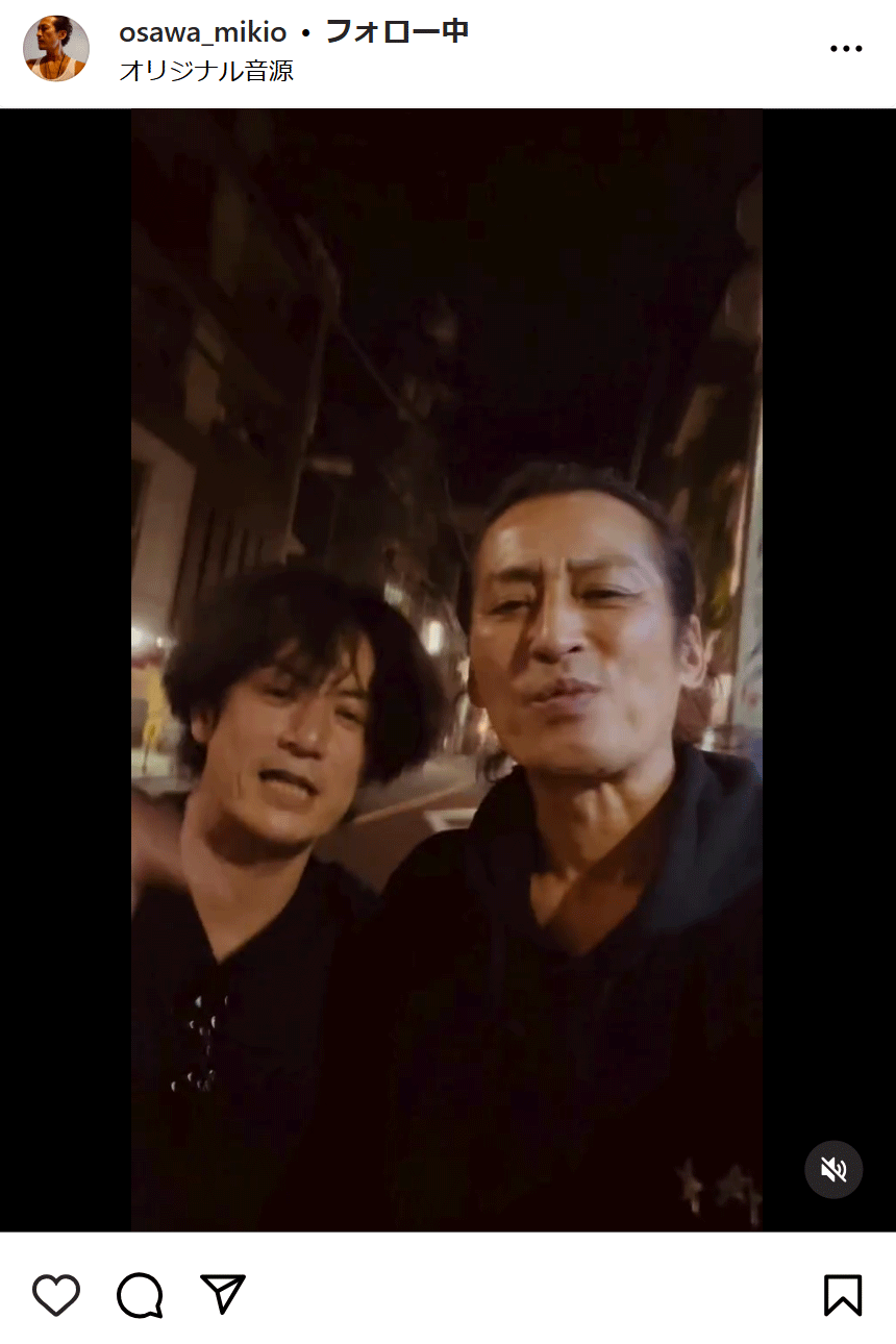 大沢樹生のインスタグラムから