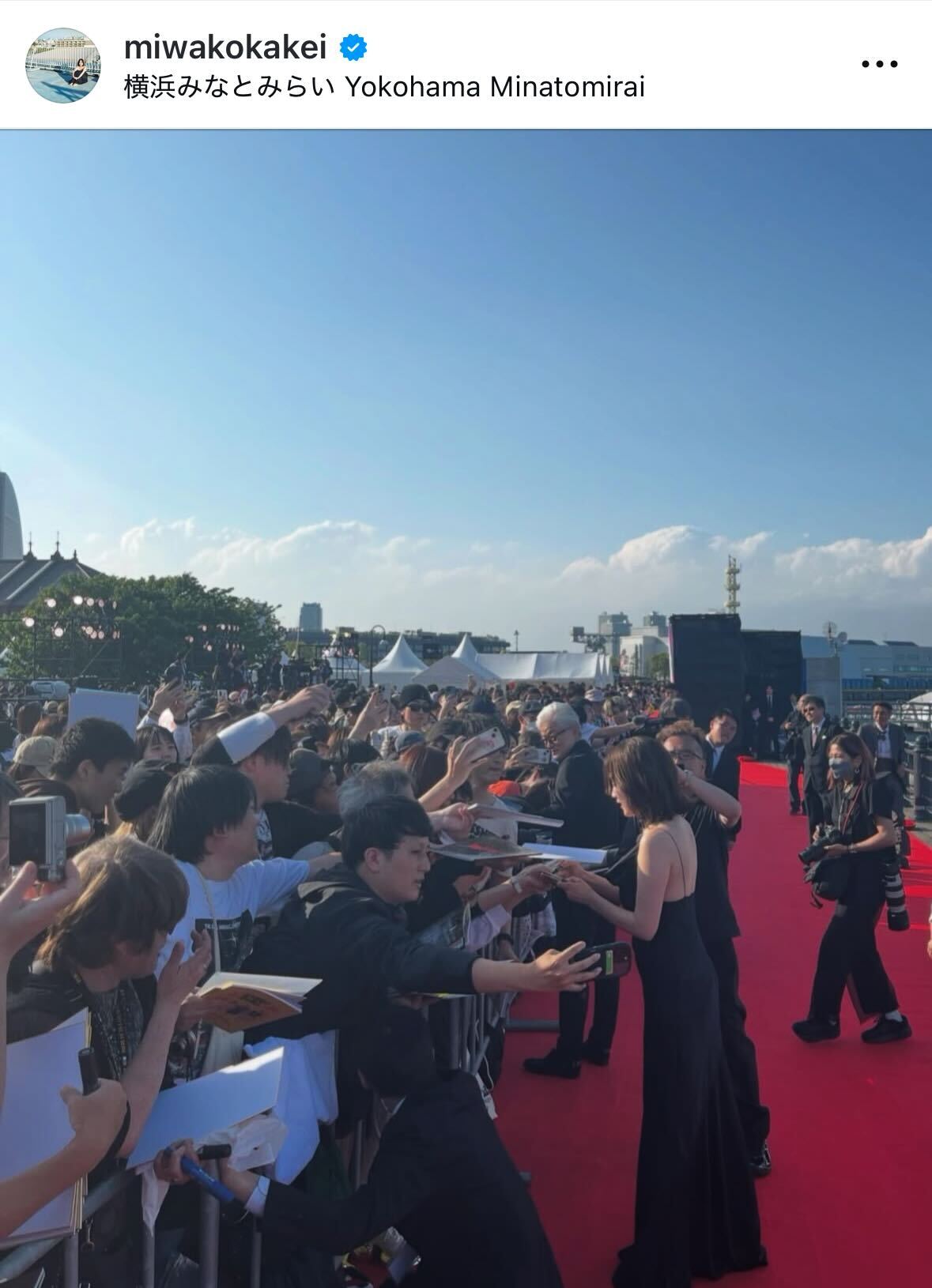 筧美和子のインスタグラムから