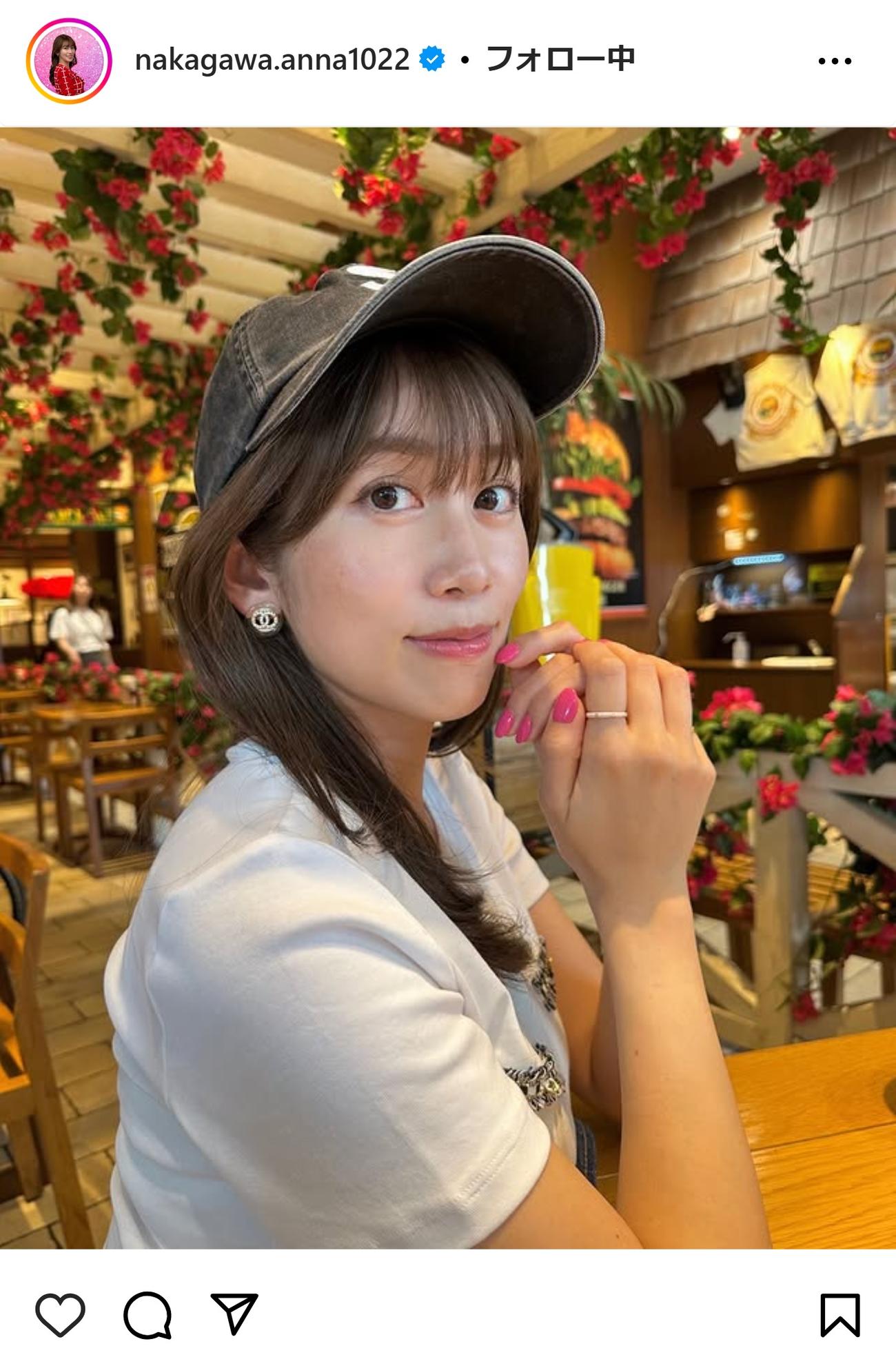 中川安奈アナのインスタグラムから