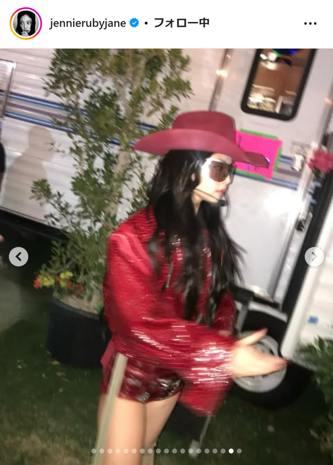 JENNIEのインスタグラムから