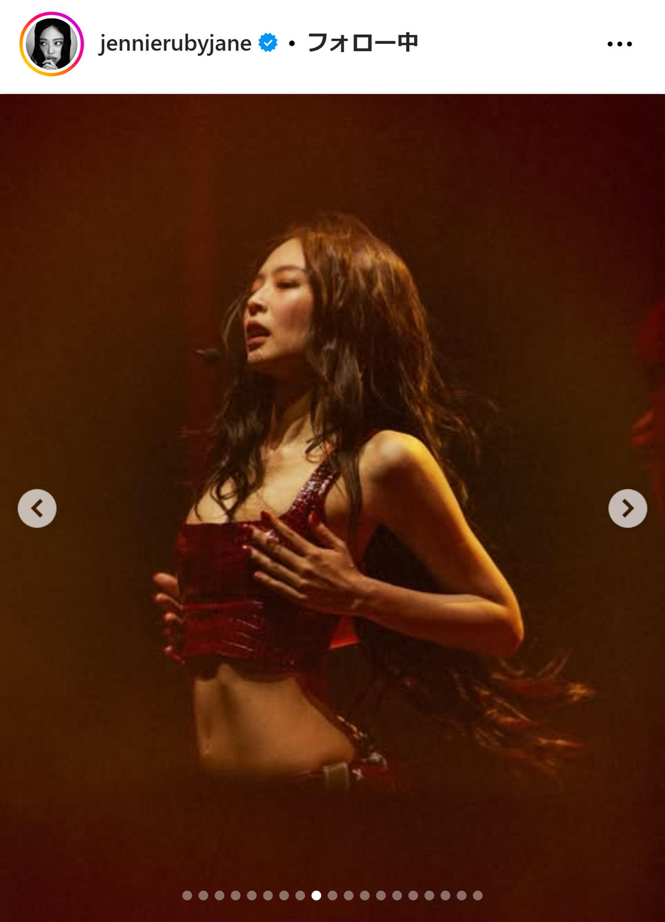 JENNIEのインスタグラムから