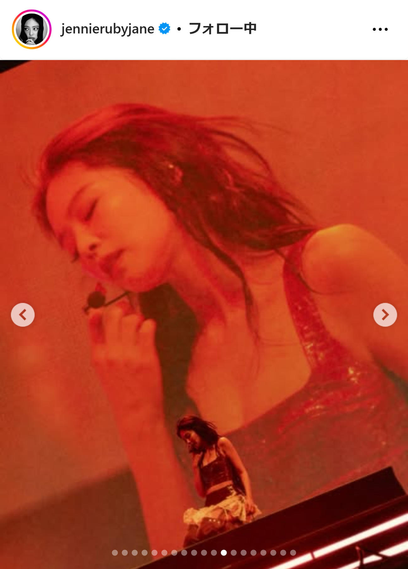 JENNIEのインスタグラムから