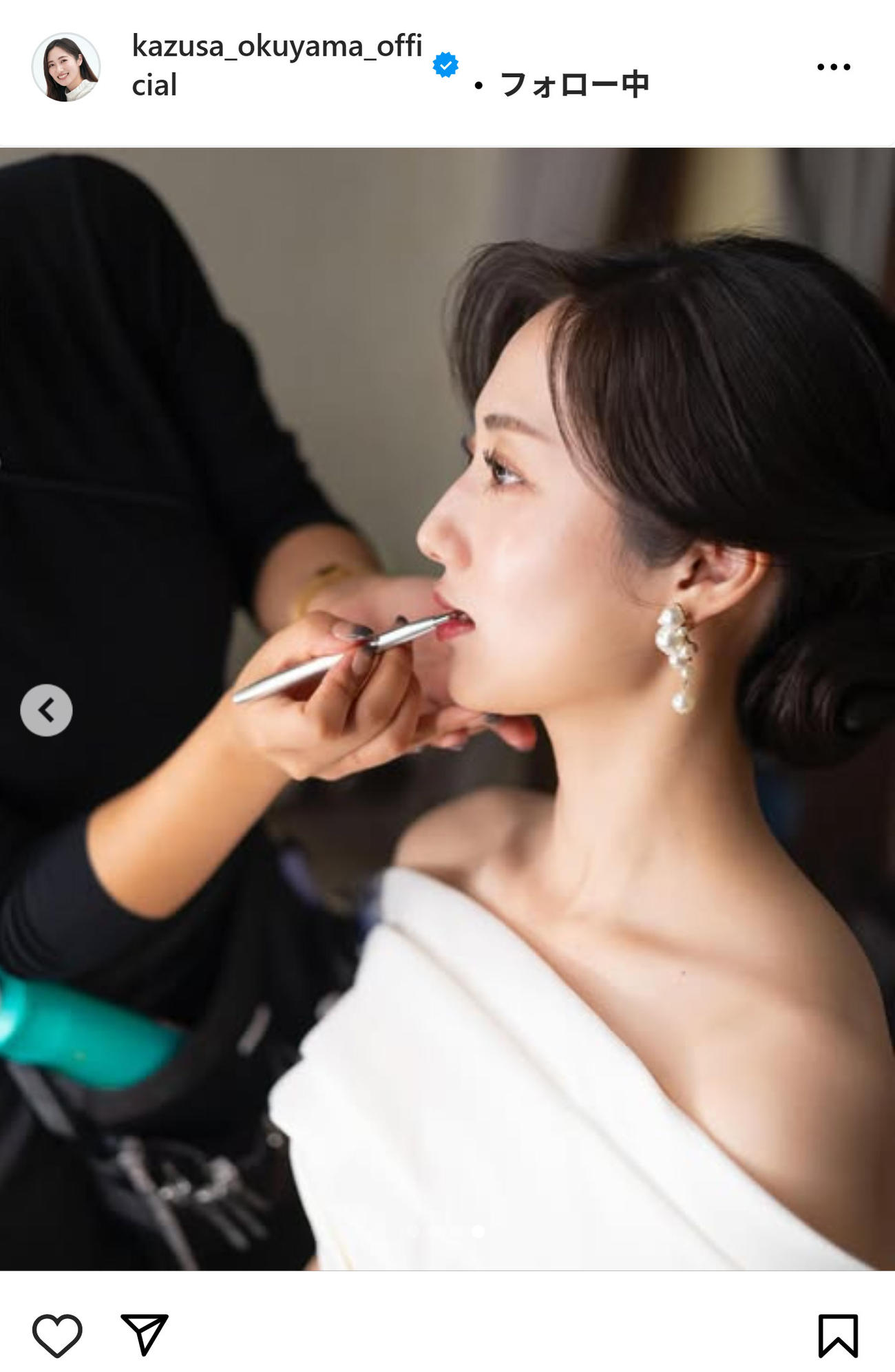 奥山かずさのインスタグラムから