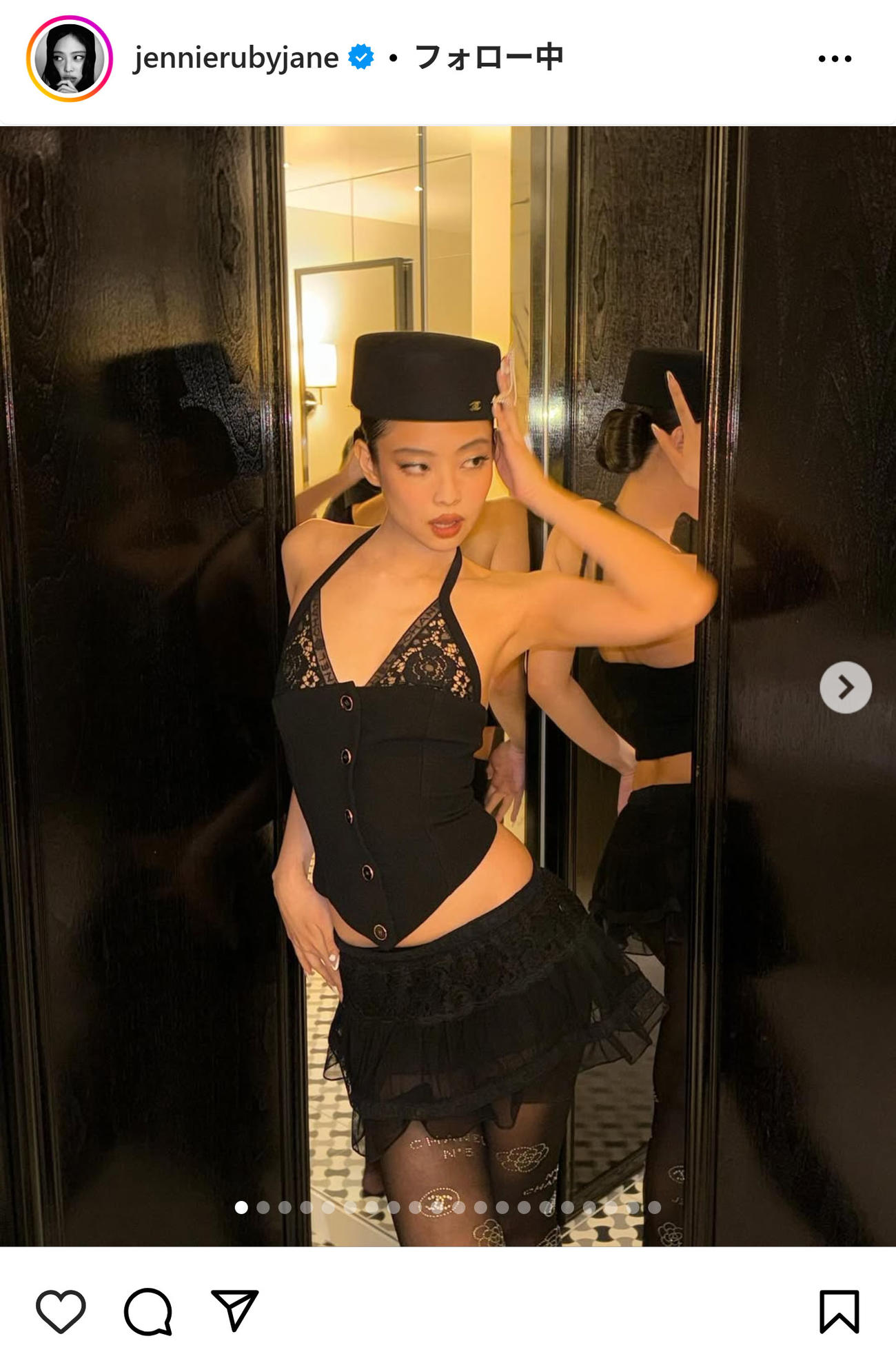 JENNIEのインスタグラムから