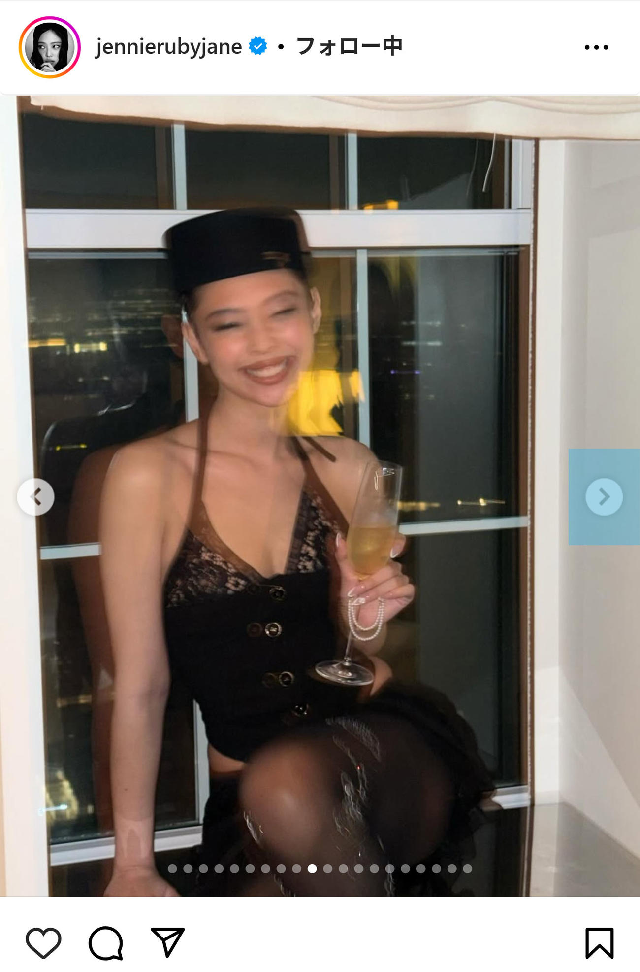 JENNIEのインスタグラムから