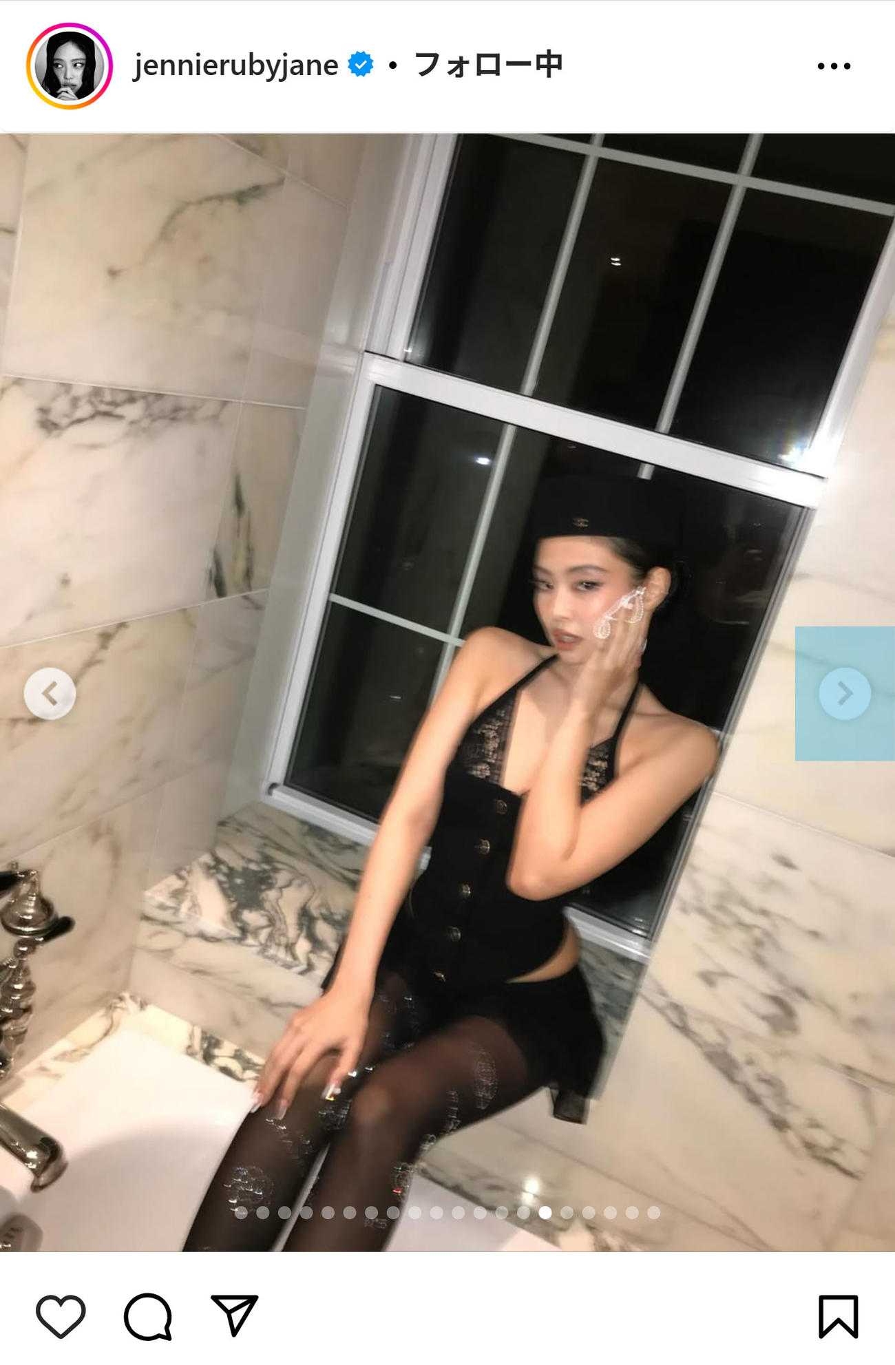 JENNIEのインスタグラムから