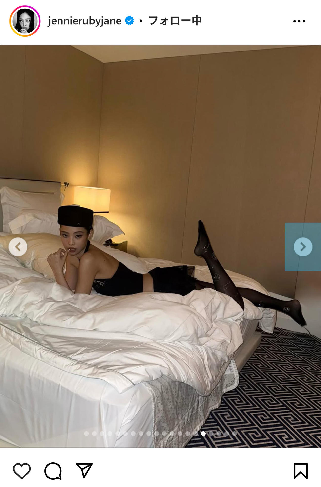 JENNIEのインスタグラムから