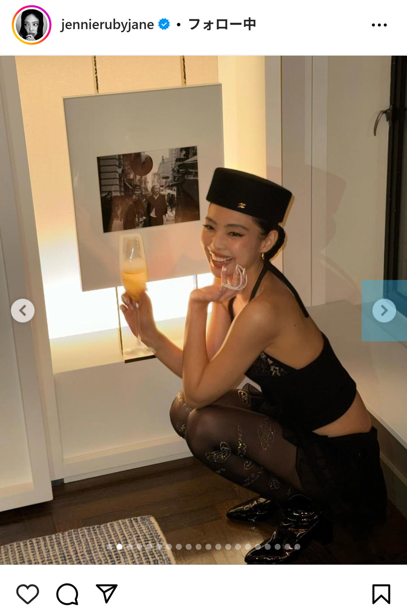 JENNIEのインスタグラムから