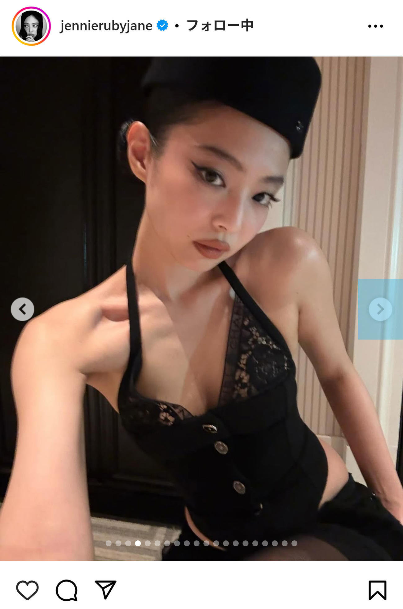 JENNIEのインスタグラムから