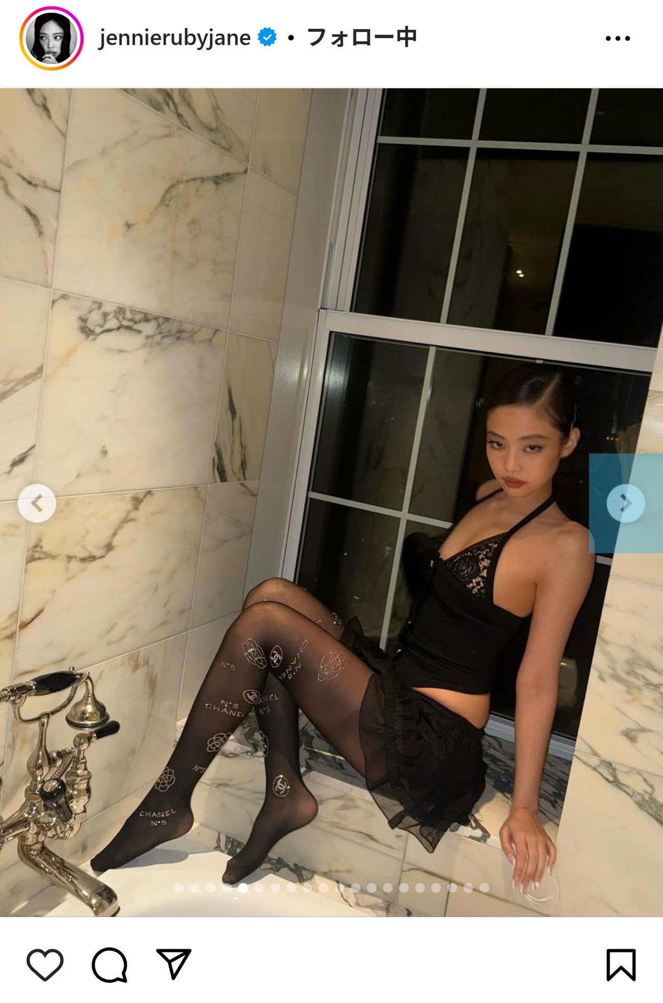 JENNIEのインスタグラムから