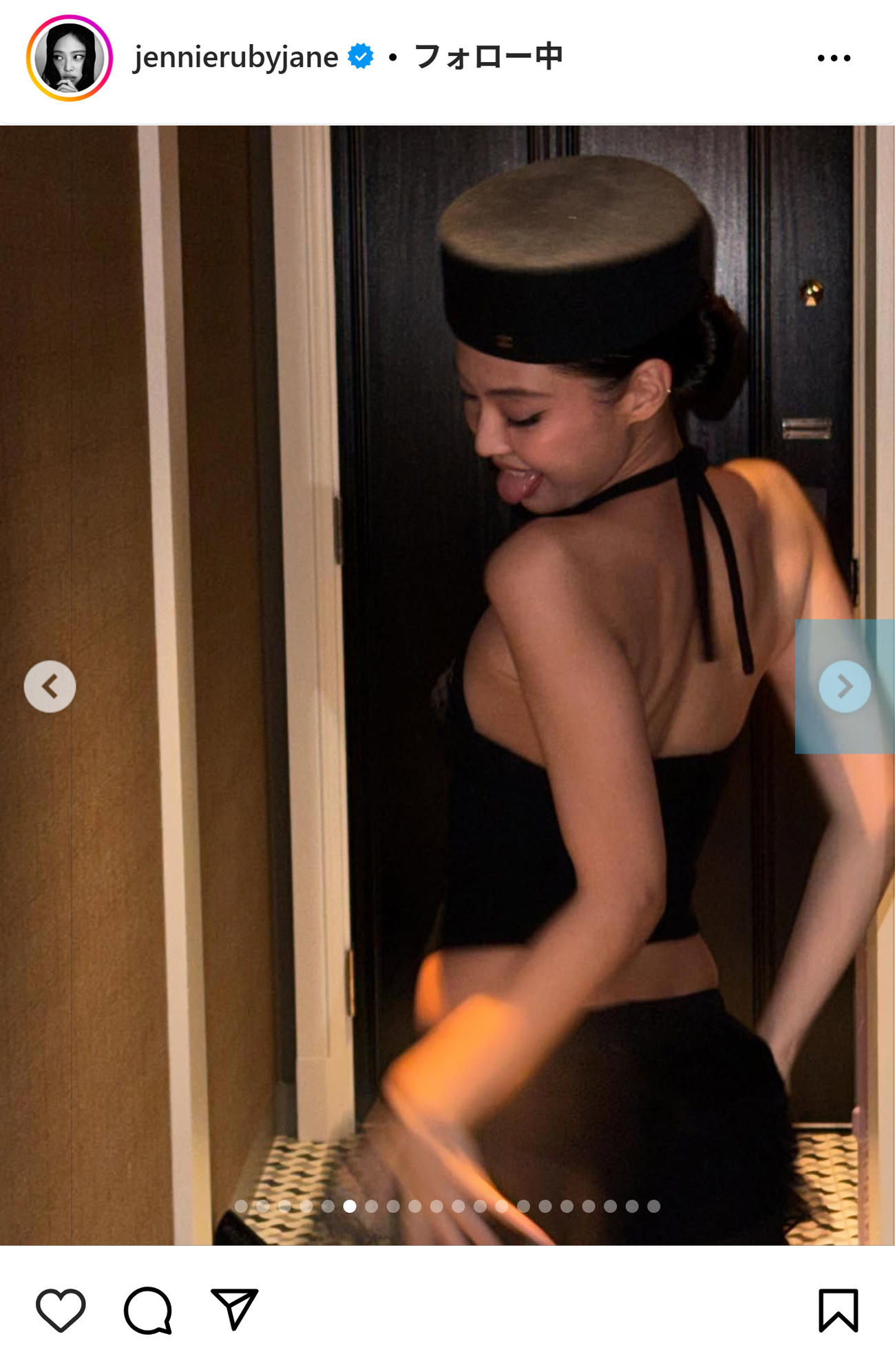 JENNIEのインスタグラムから