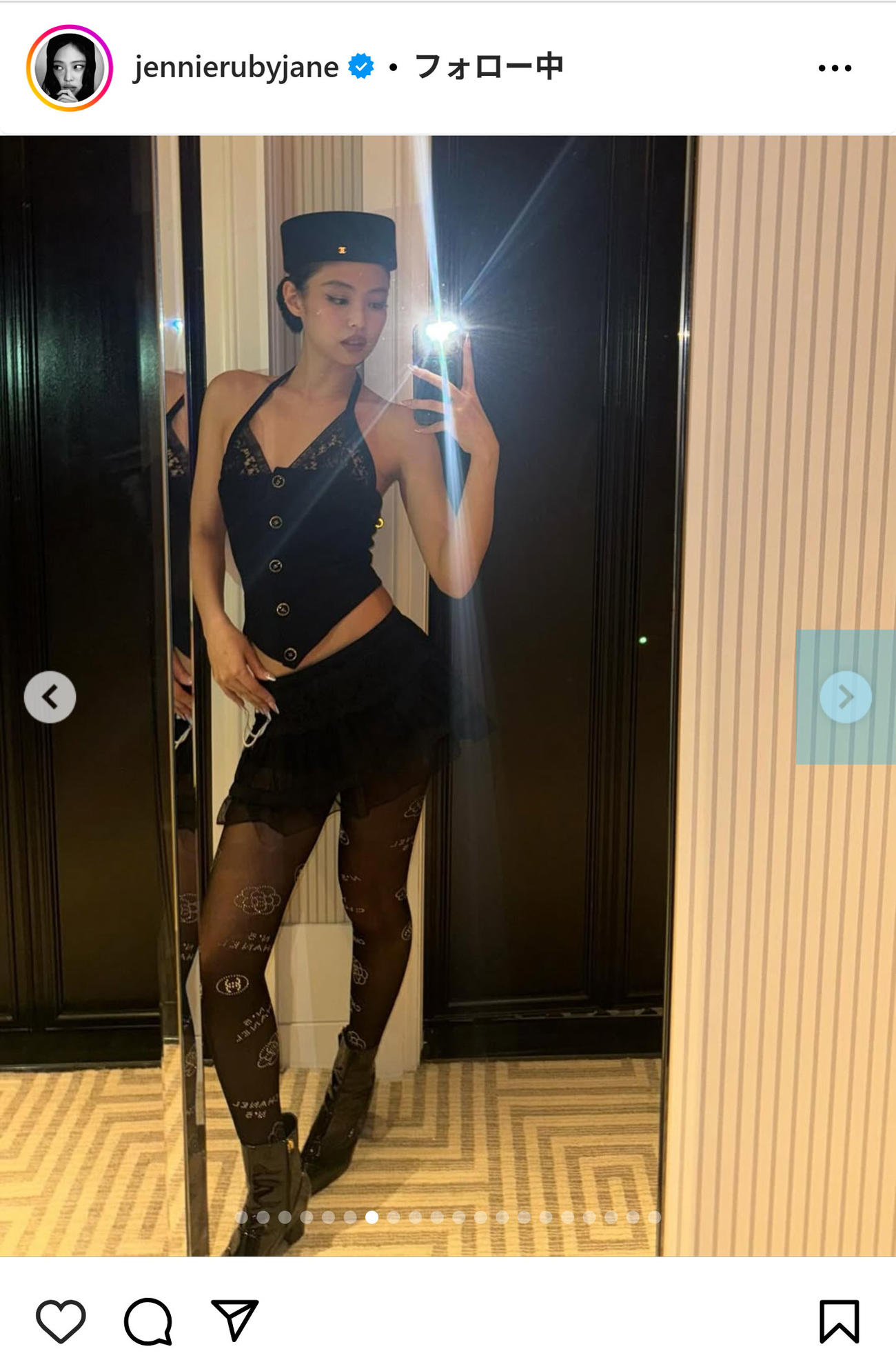 JENNIEのインスタグラムから