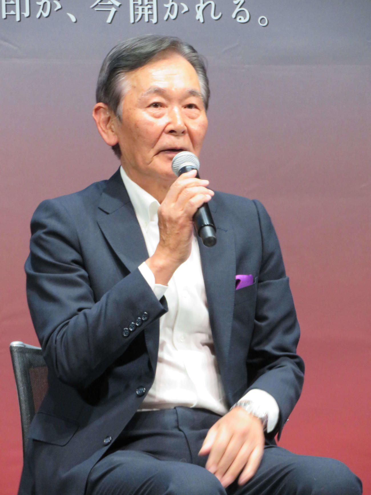 ミュージカル「幾光年－Light Years－」製作発表記者会見に出席した都倉俊一氏（撮影・村上幸将）