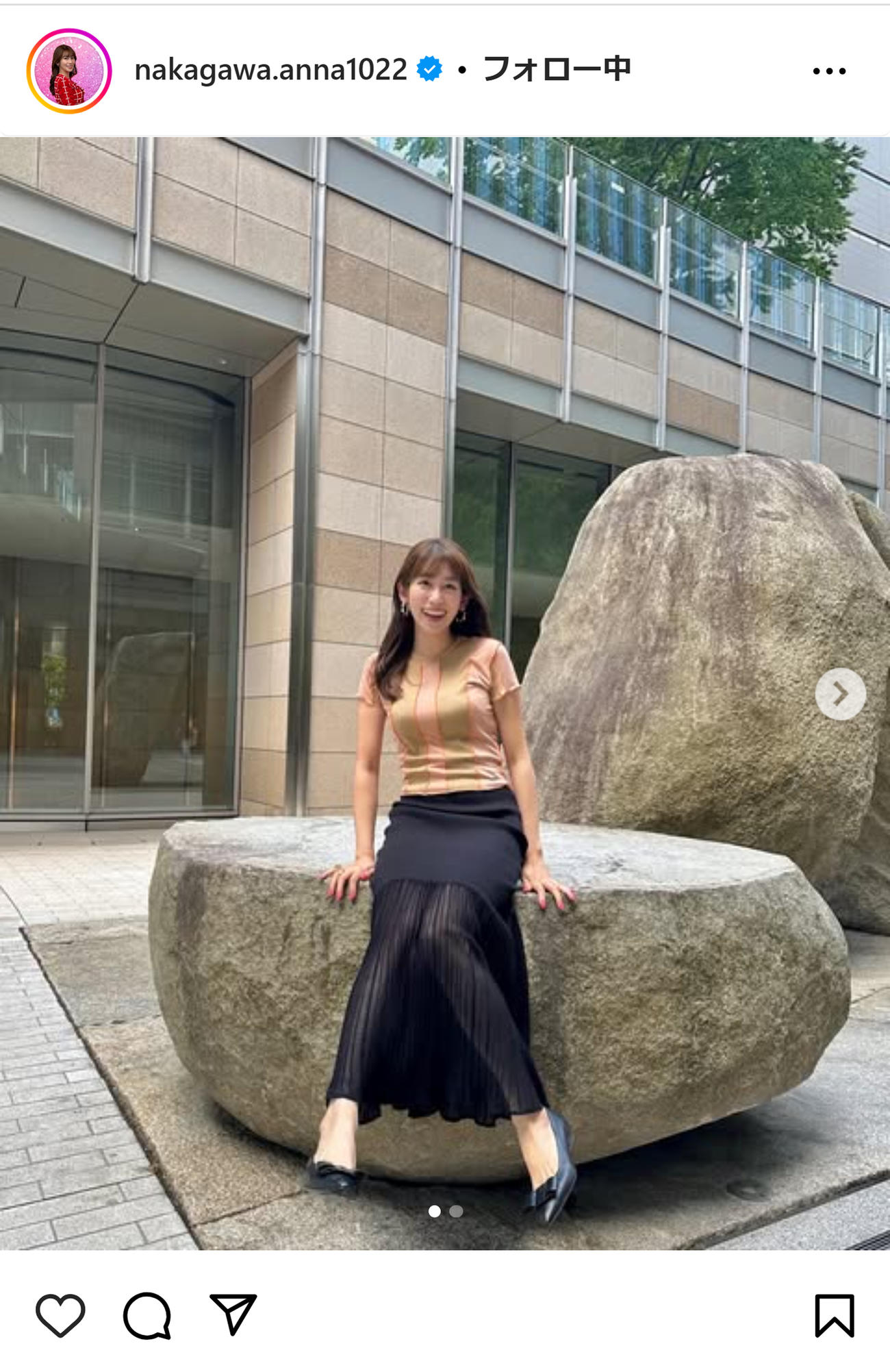 中川安奈のインスタグラムから