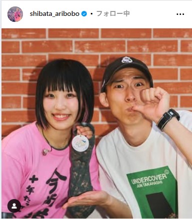 「ヤバイTシャツ屋さん」ありぼぼのインスタグラムから