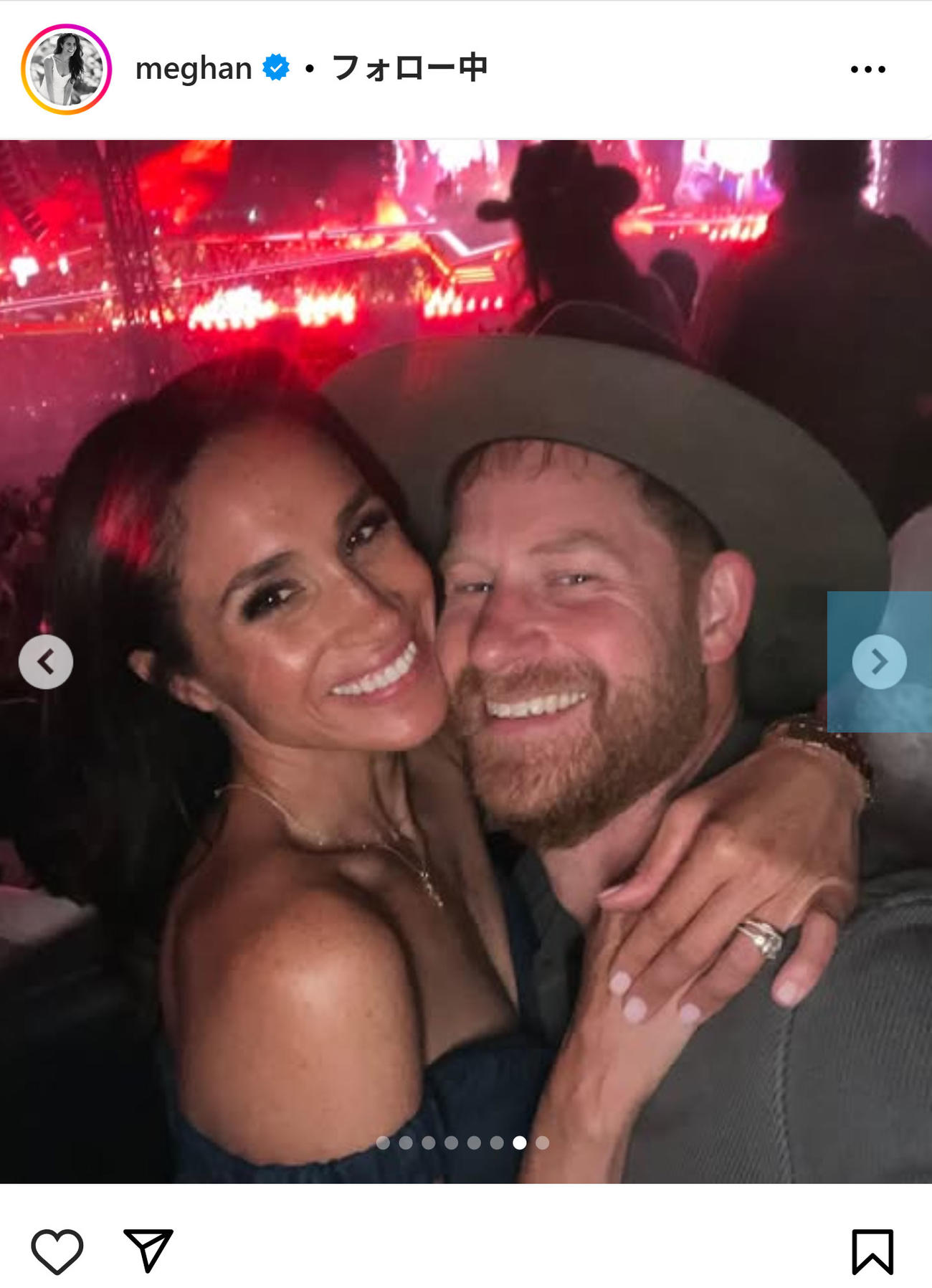 メーガン妃のインスタグラムから