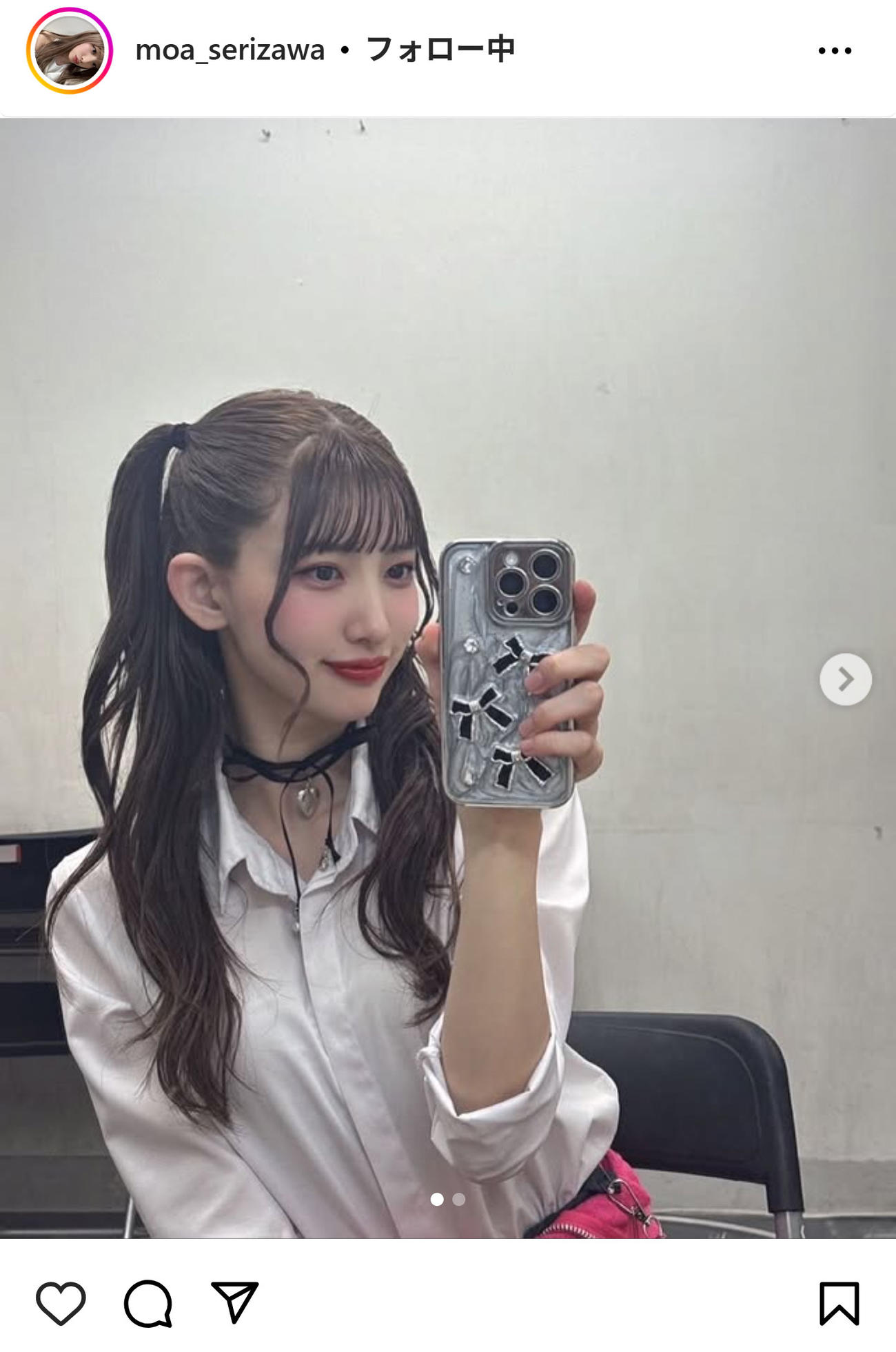 芹澤もあのインスタグラムから