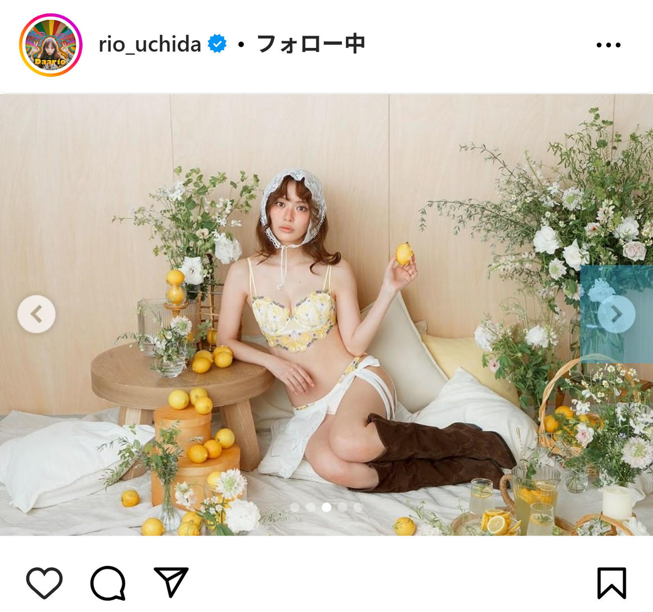 内田理央のインスタグラムから