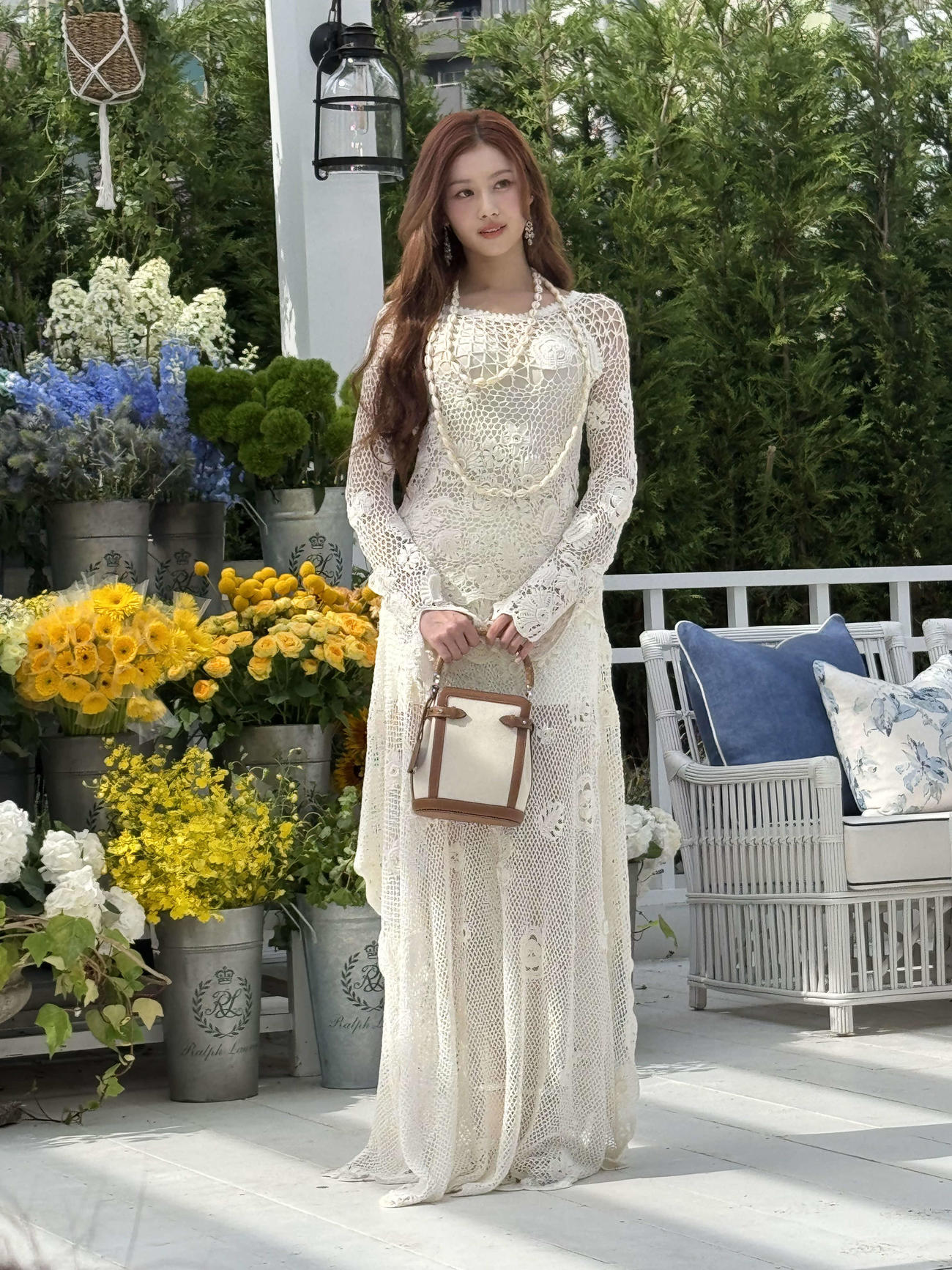「Ralph Lauren The Hamptons Garden」オープニングレセプションに出席したTWICEのSANA