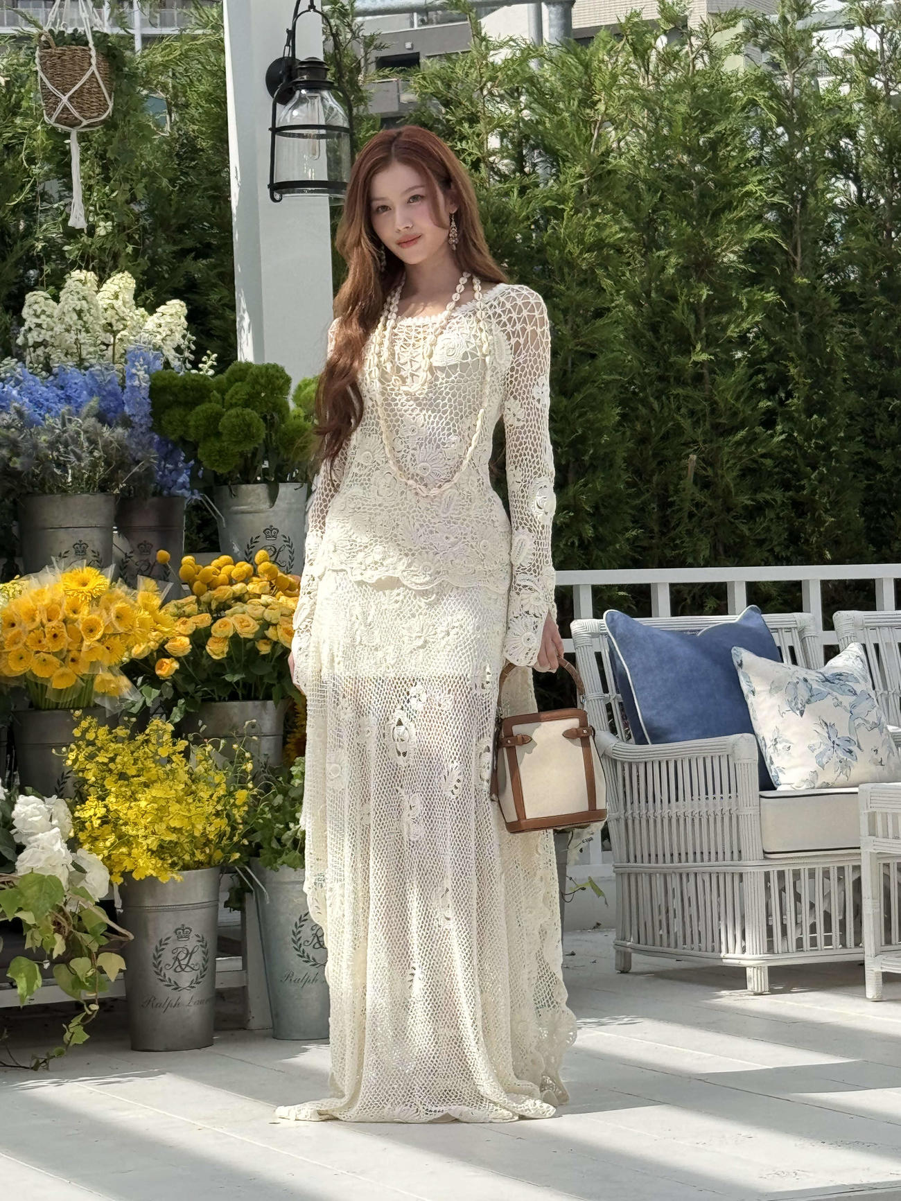 「Ralph Lauren The Hamptons Garden」オープニングレセプションに出席したTWICEのSANA