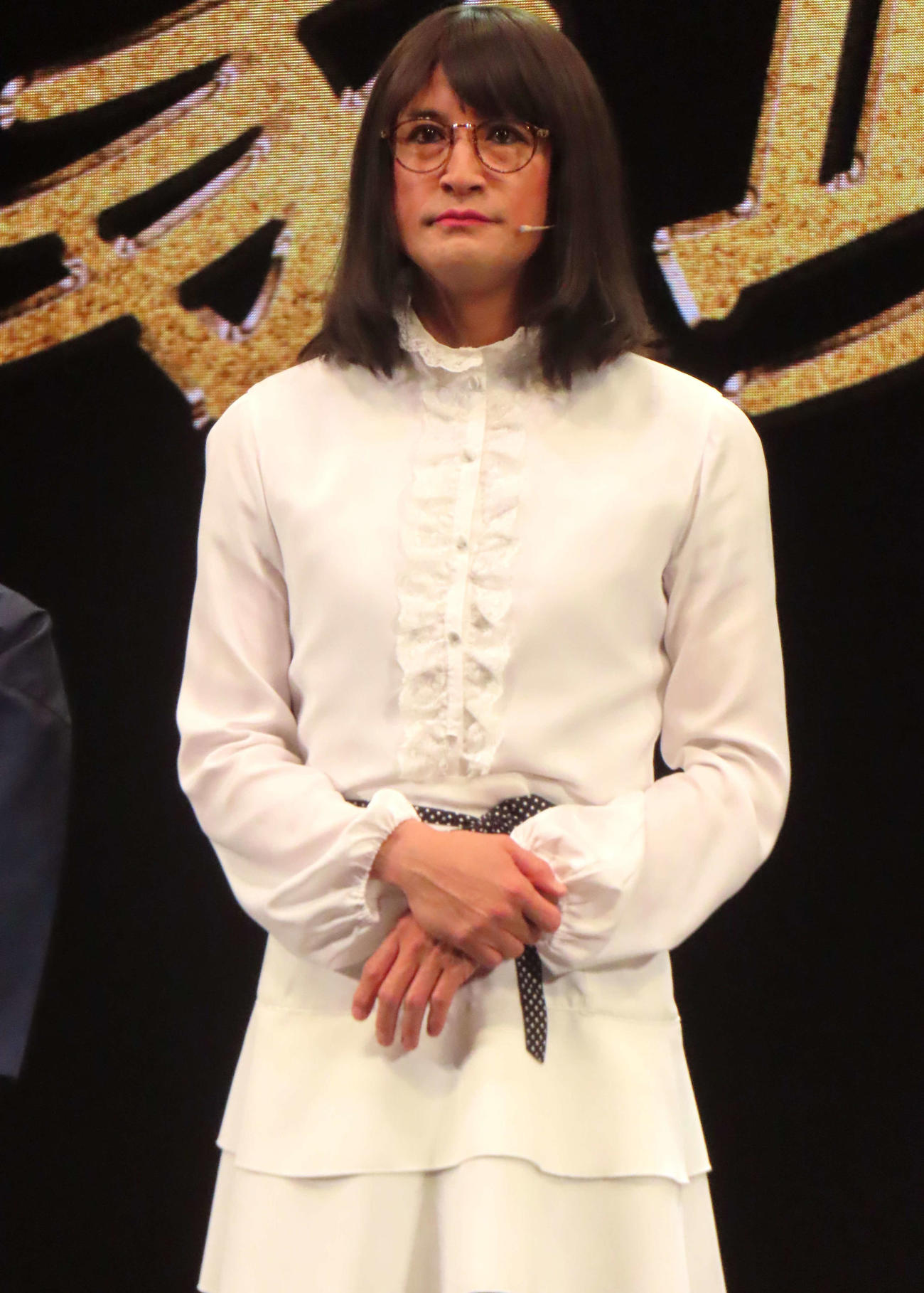 舞台「家政夫のミタゾノ　THE STAGE　レ・ミゼラ風呂」取材会に登壇した松岡昌宏