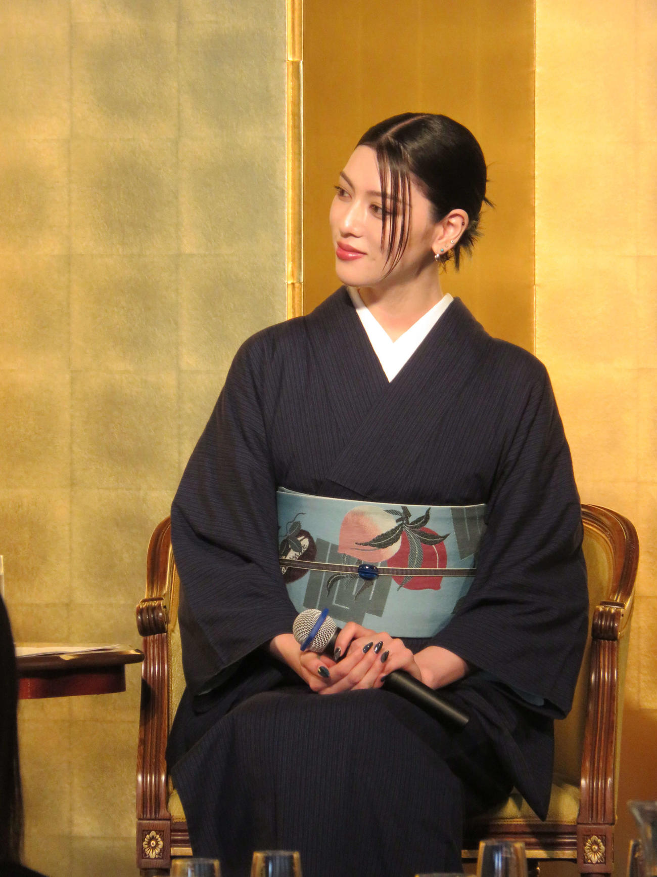 「伝統的酒造りPRイベント～日本酒、麹（Koji）と日本の文化を知ろう～」にゲスト出演した三吉彩花