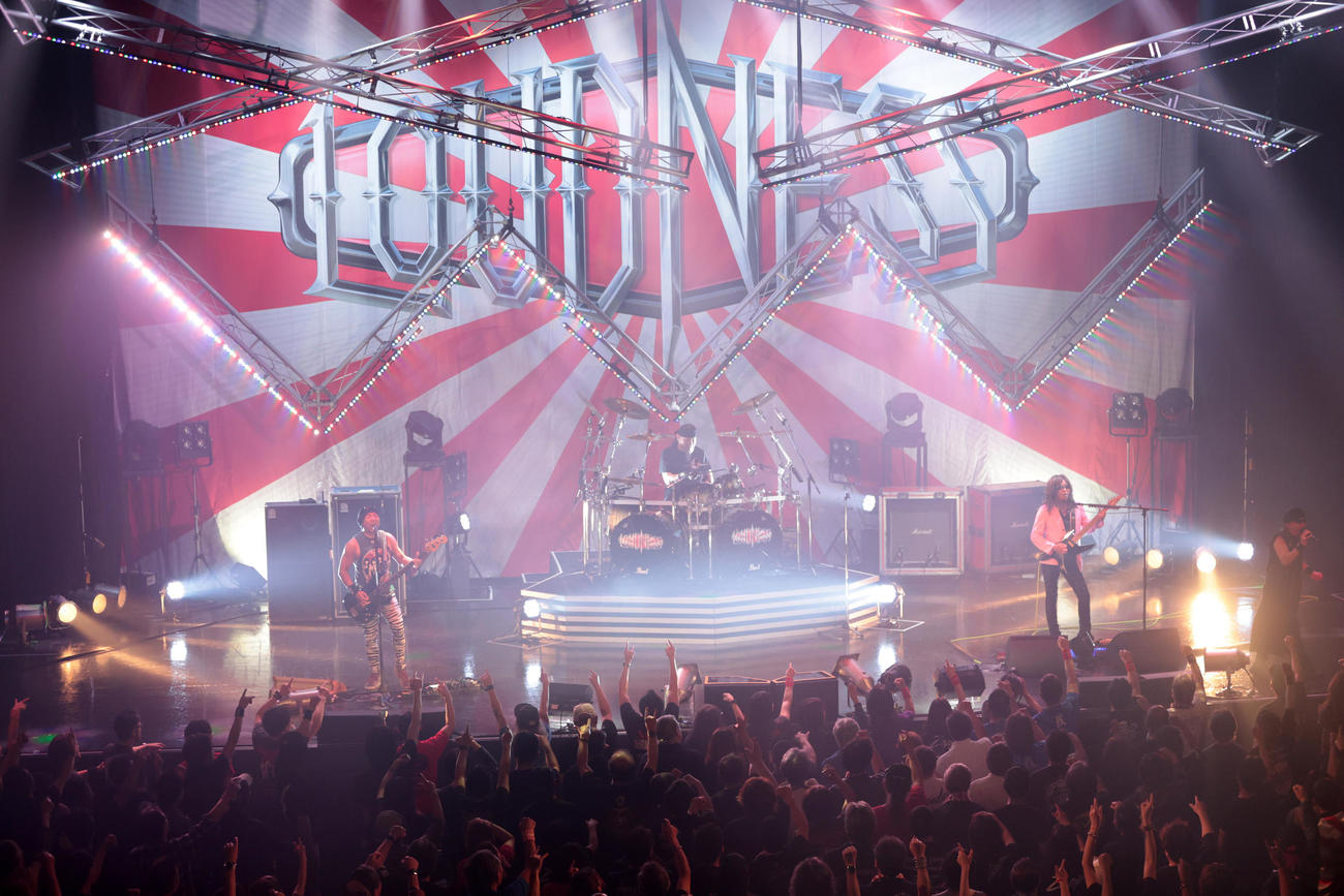 アルバム「THUNDER IN THE EAST」発売40周年記念完全再現ライヴを行ったラウドネス（撮影・柴田隆二）