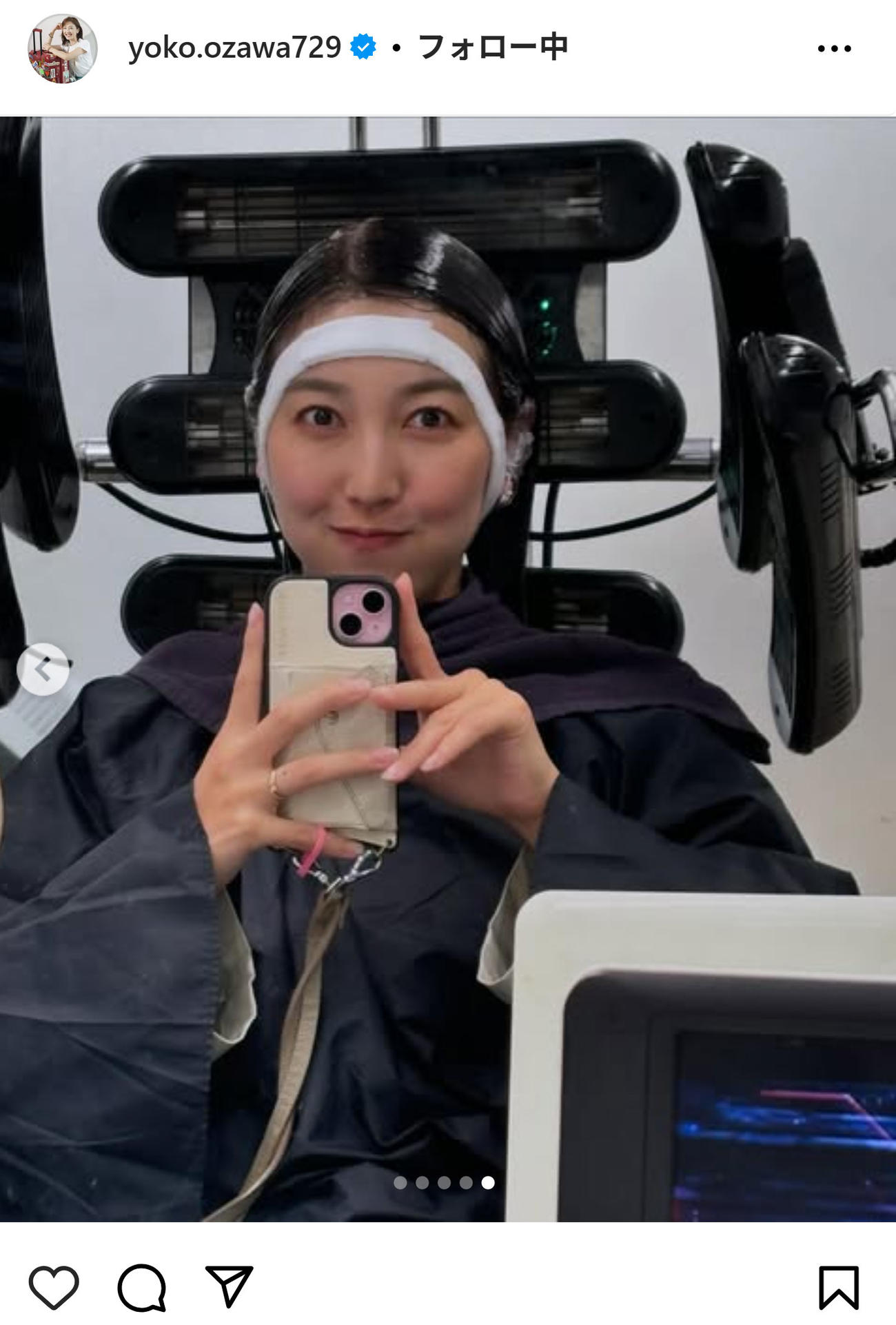 小澤陽子アナのインスタグラムから