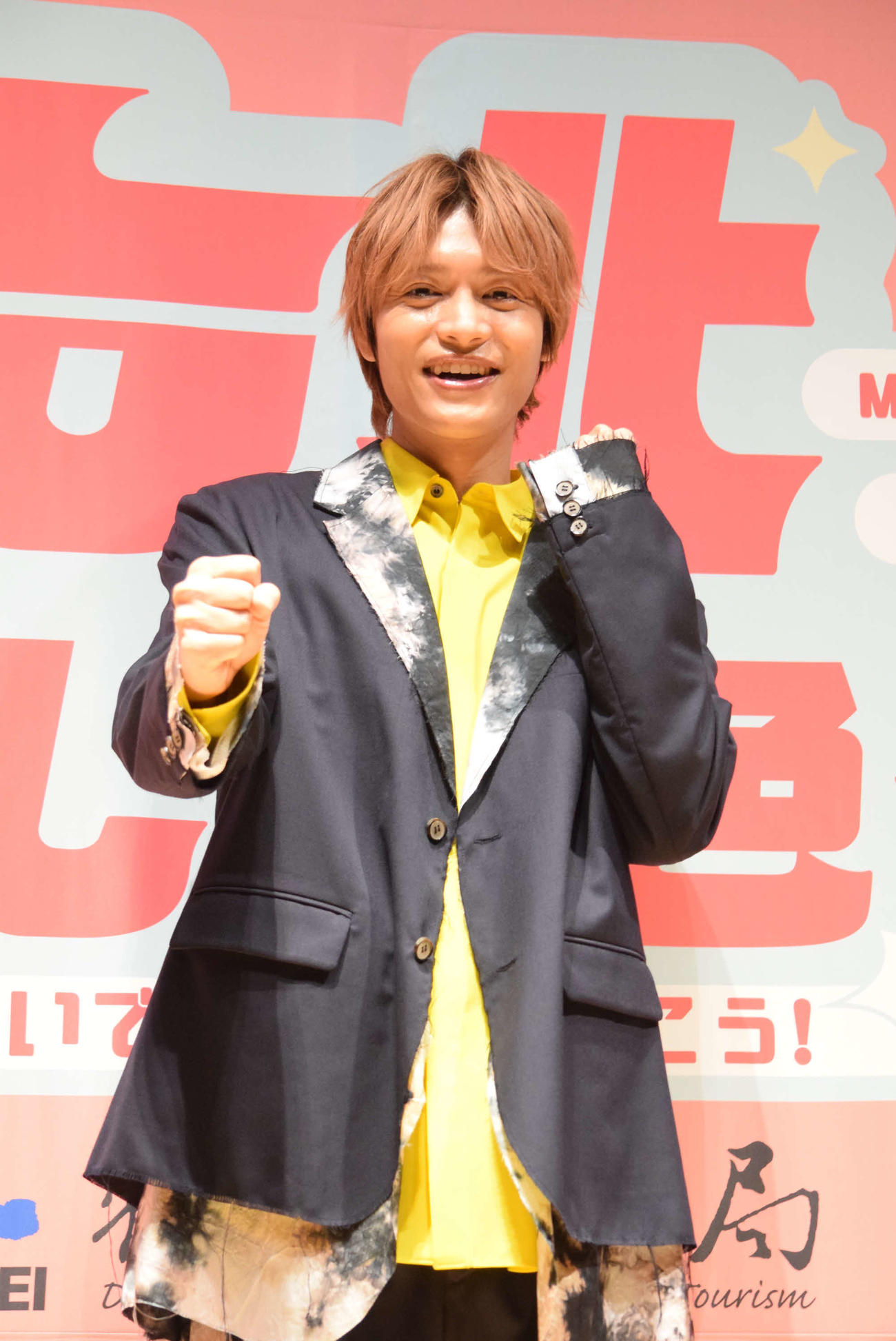 台北市観光アンバサダーに就任し、魅力をアピールしたWEST．中間淳太（撮影・阪口孝志）