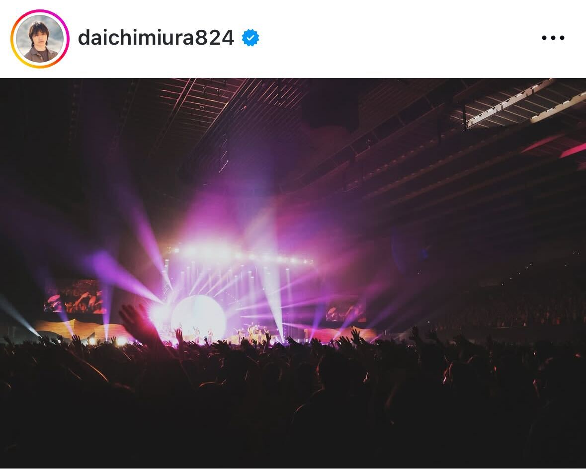三浦大知ツアーファイナル大阪城ホール公演の様子（インスタグラムから）