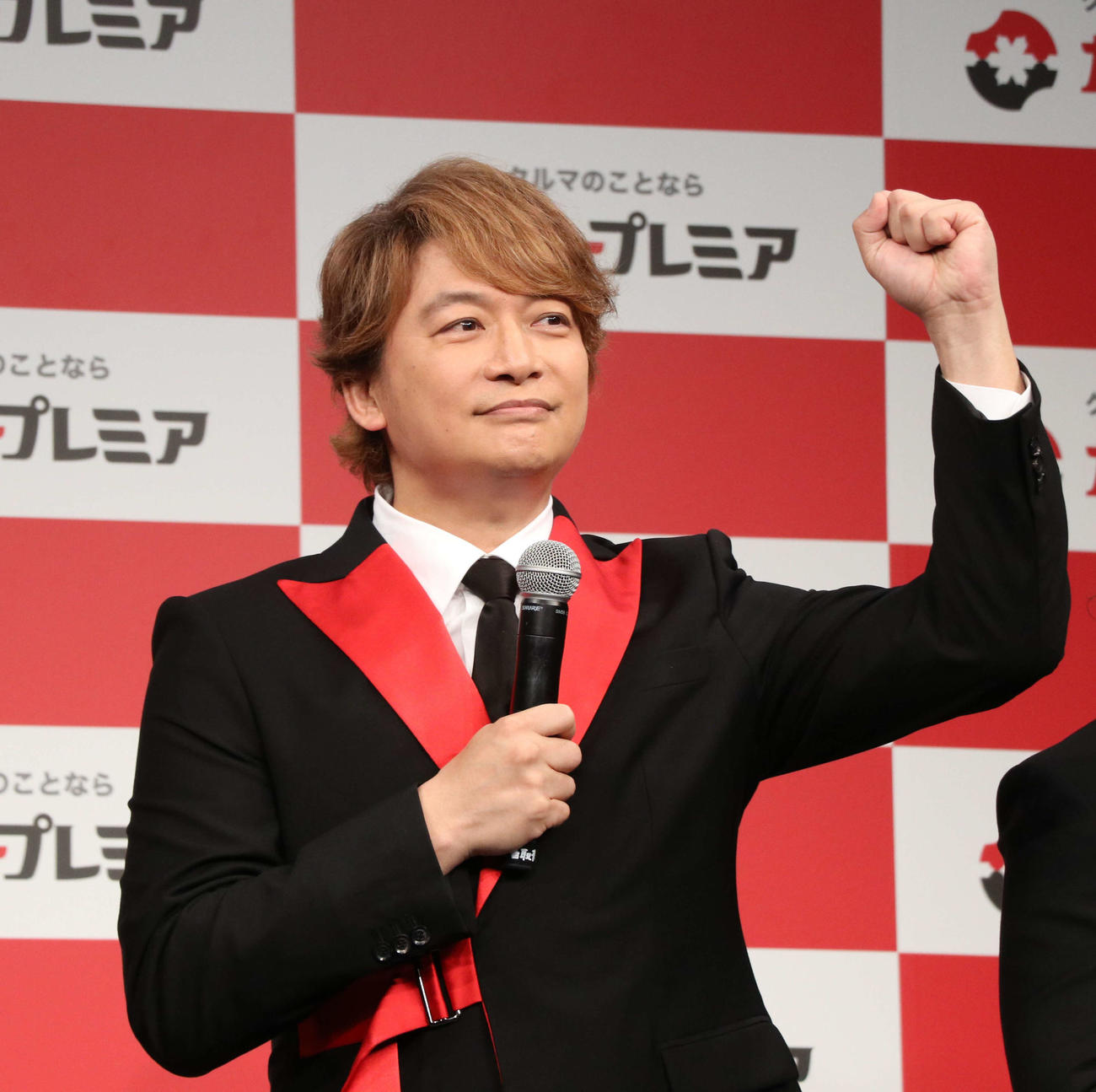 カープレミアの新CM発表会見に登壇した香取慎吾（撮影・寺本吏輝）