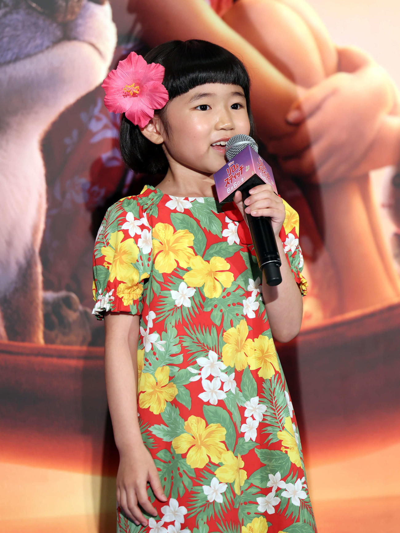 映画「リロ＆スティッチ」吹替版完成披露試写会に登壇した永尾柚乃（撮影・山本朝陽）