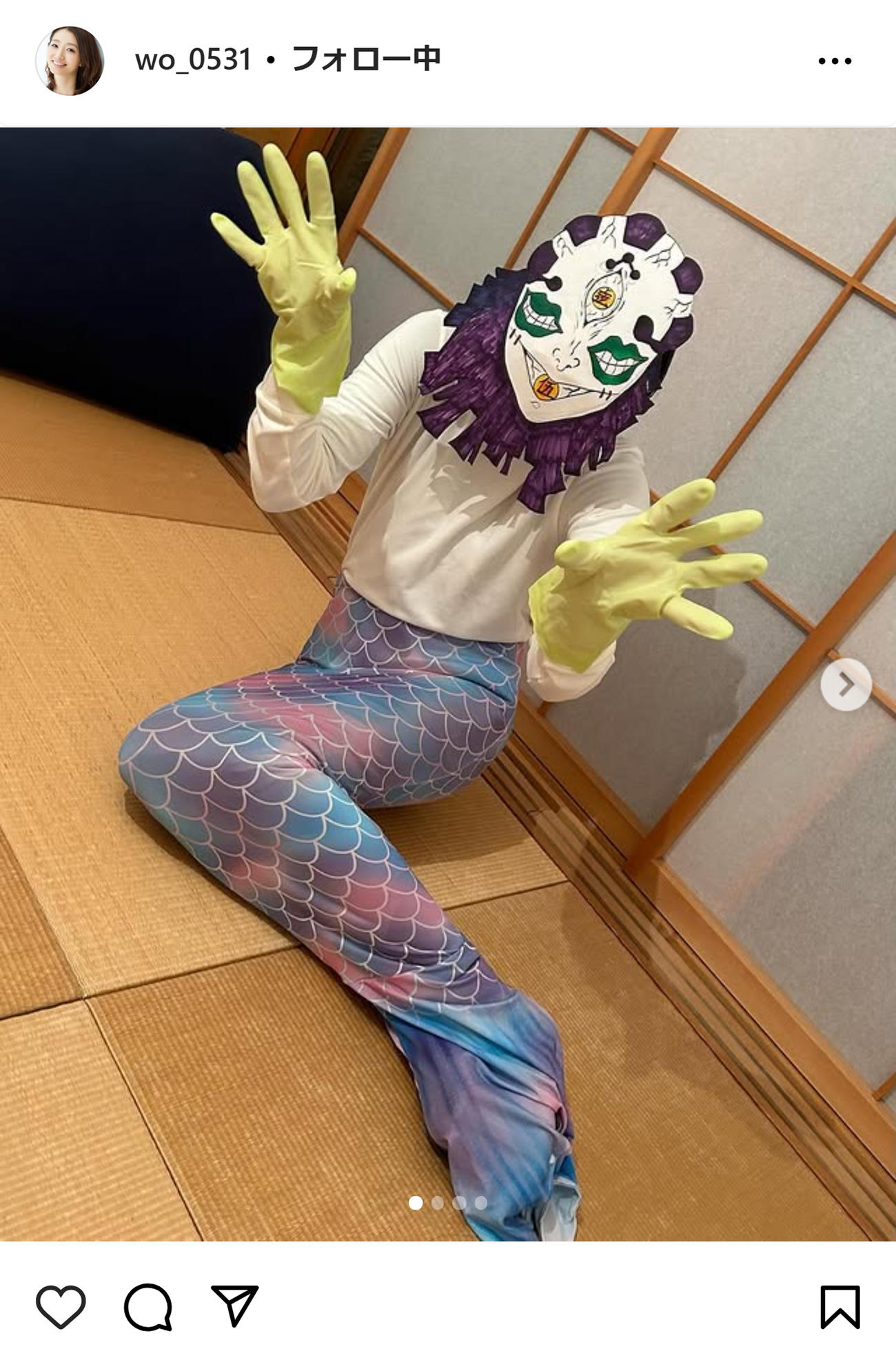 眞鍋かをり（インスタグラムから）