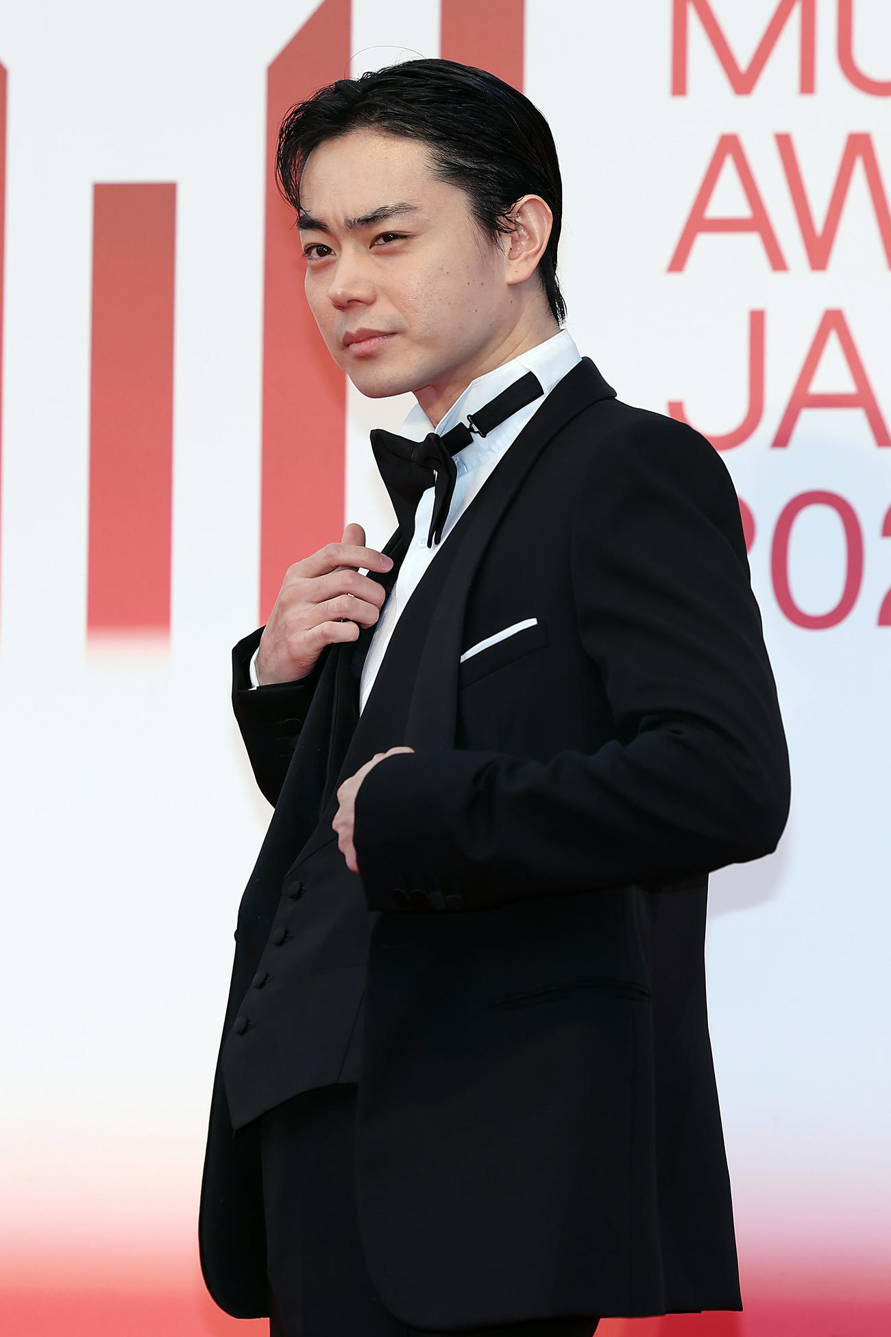 「MUSIC AWARDS JAPAN2025」のレッドカーペットに出席した菅田将暉（撮影・前田充）