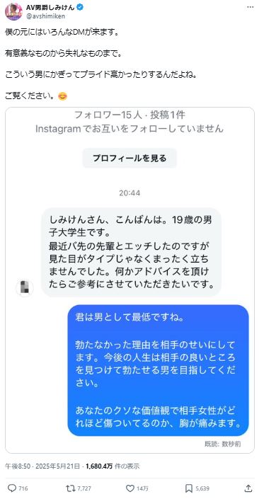 しみけんのXから