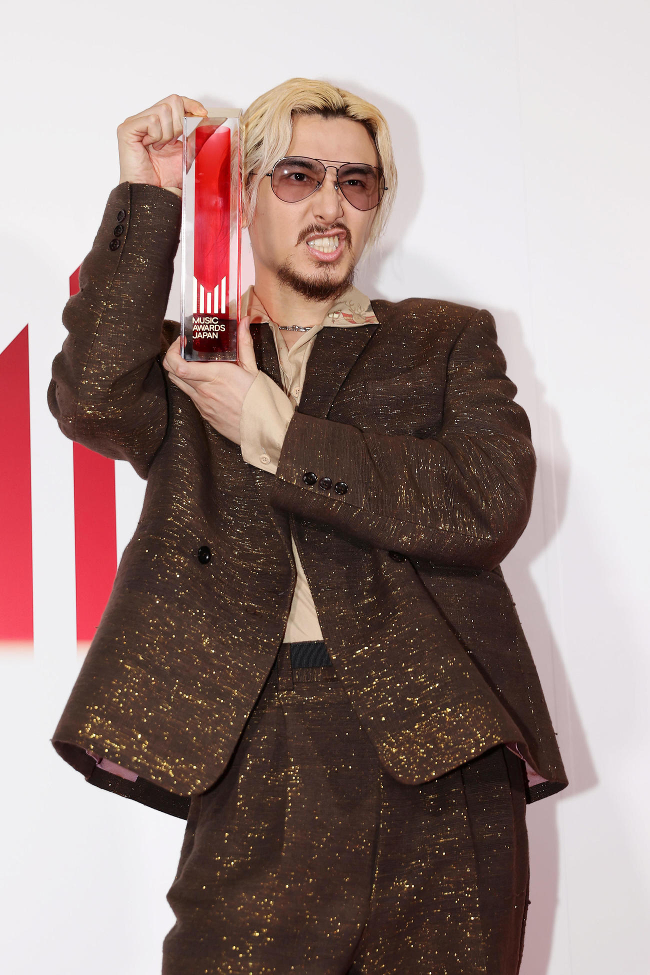 「MUSIC AWARDS JAPAN2025」で最優秀アルバム賞を受賞した藤井風（撮影・前田充）