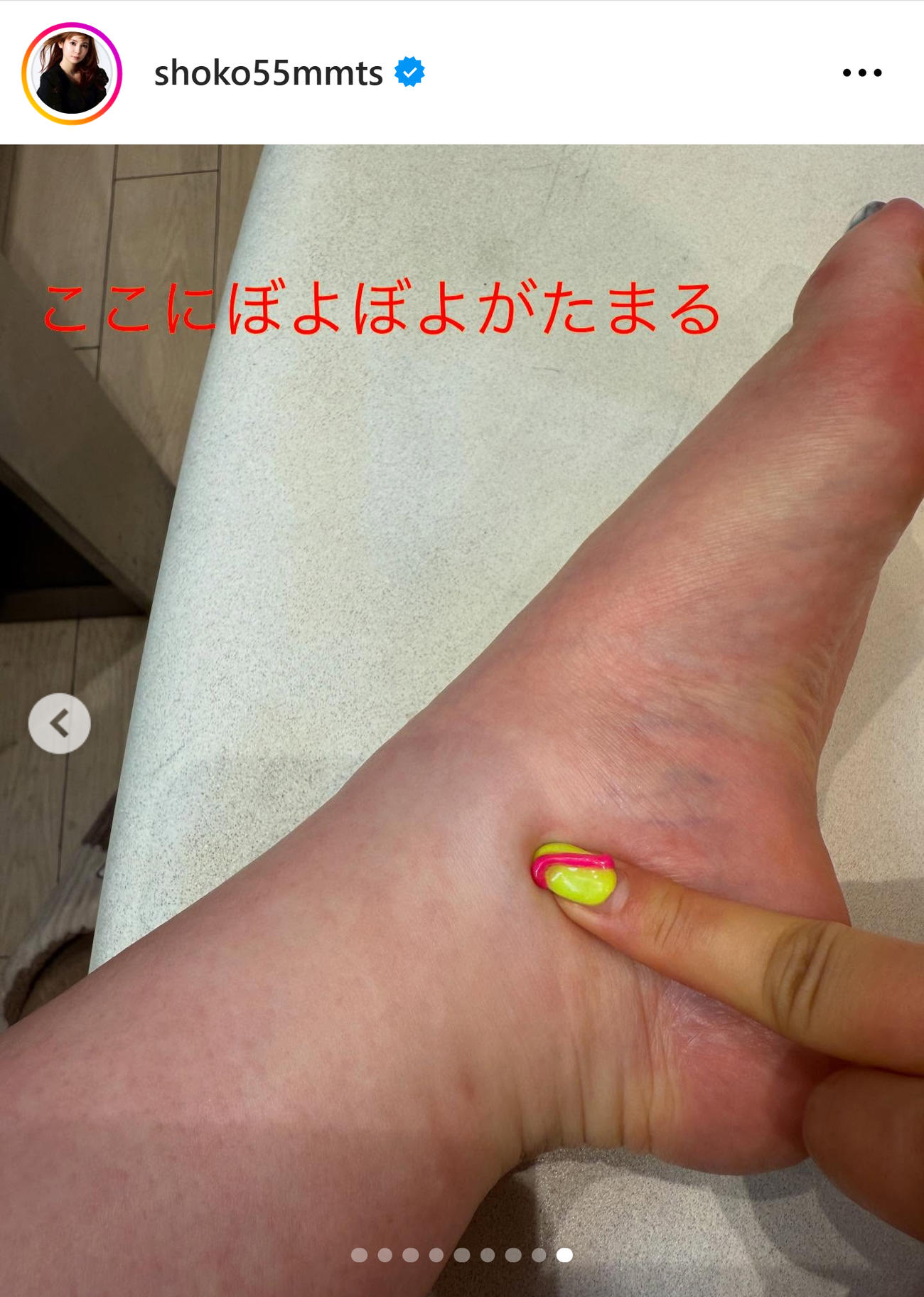 中川翔子のインスタグラムから