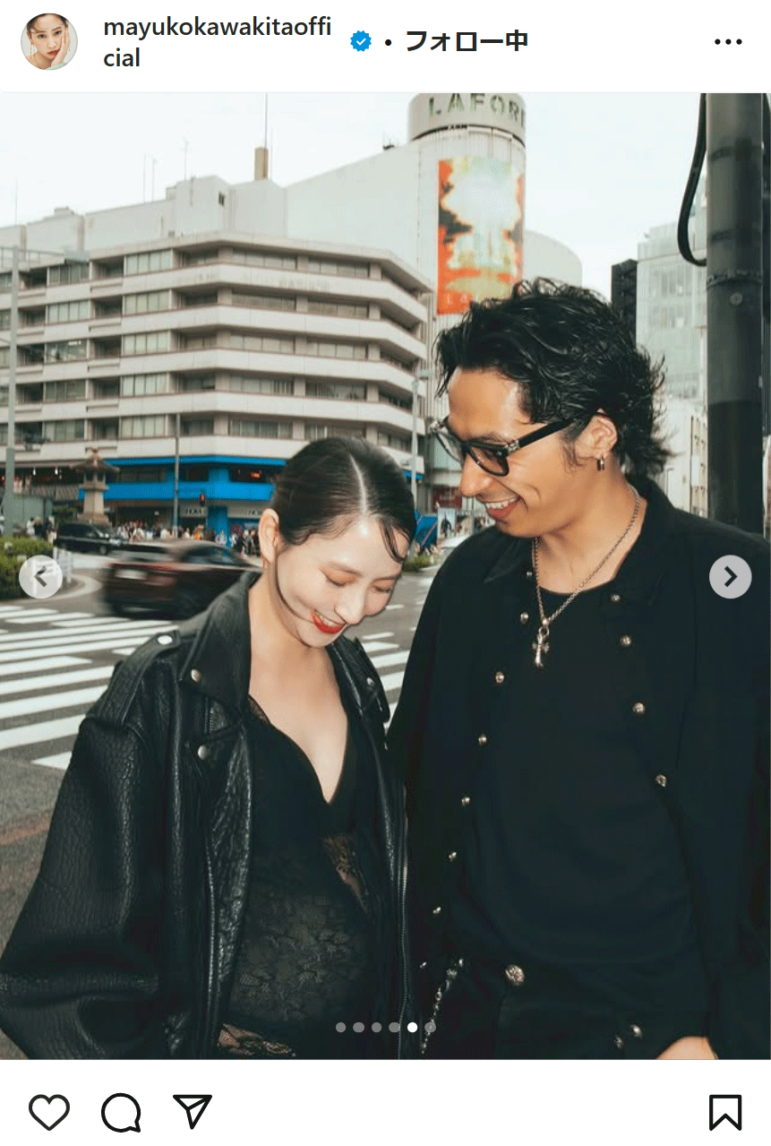 第2子妊娠を発表した河北麻友子夫妻（インスタグラムから）