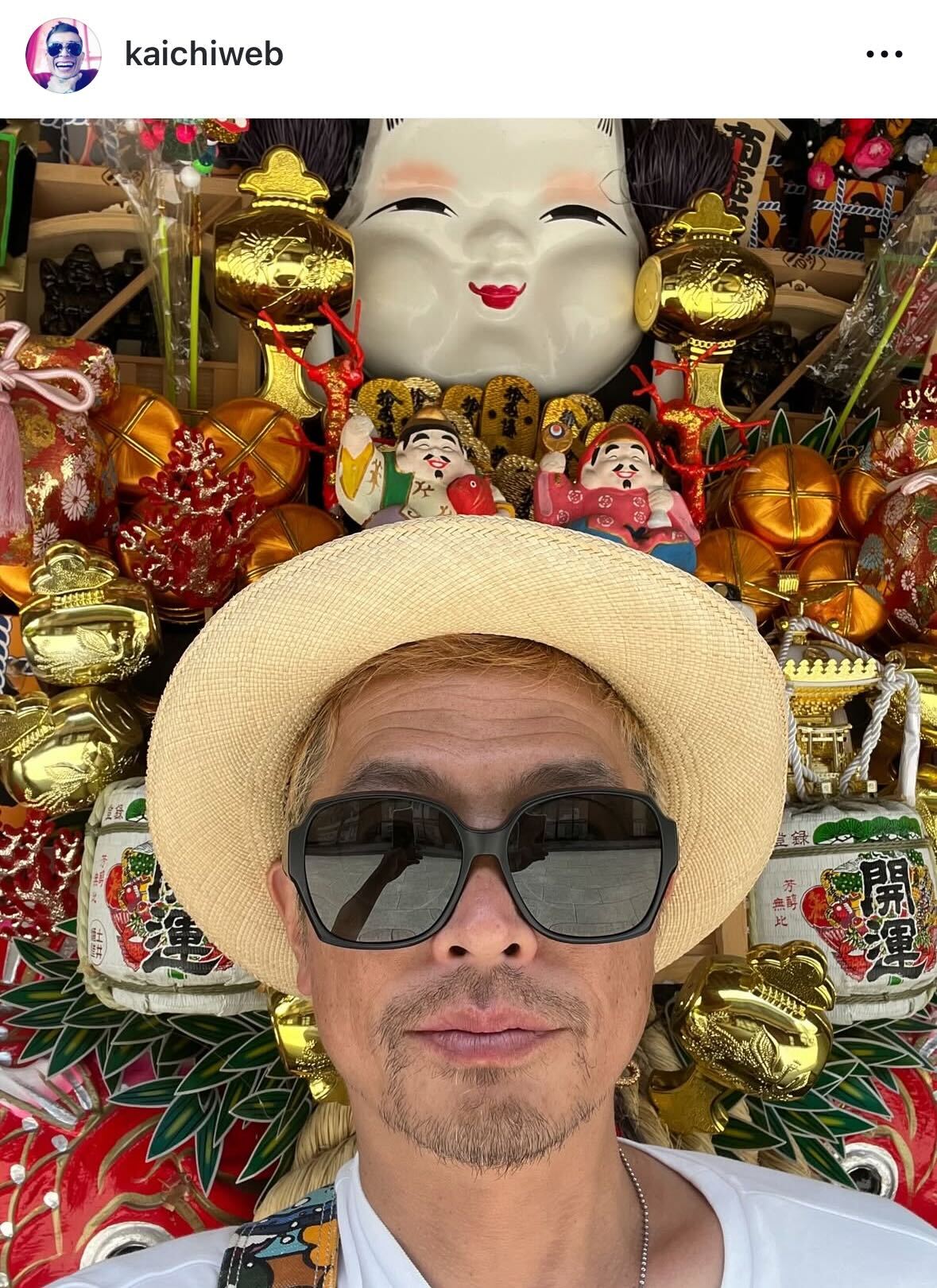 明石昌夫さんを追悼した黒瀬蛙一（インスタグラムから）