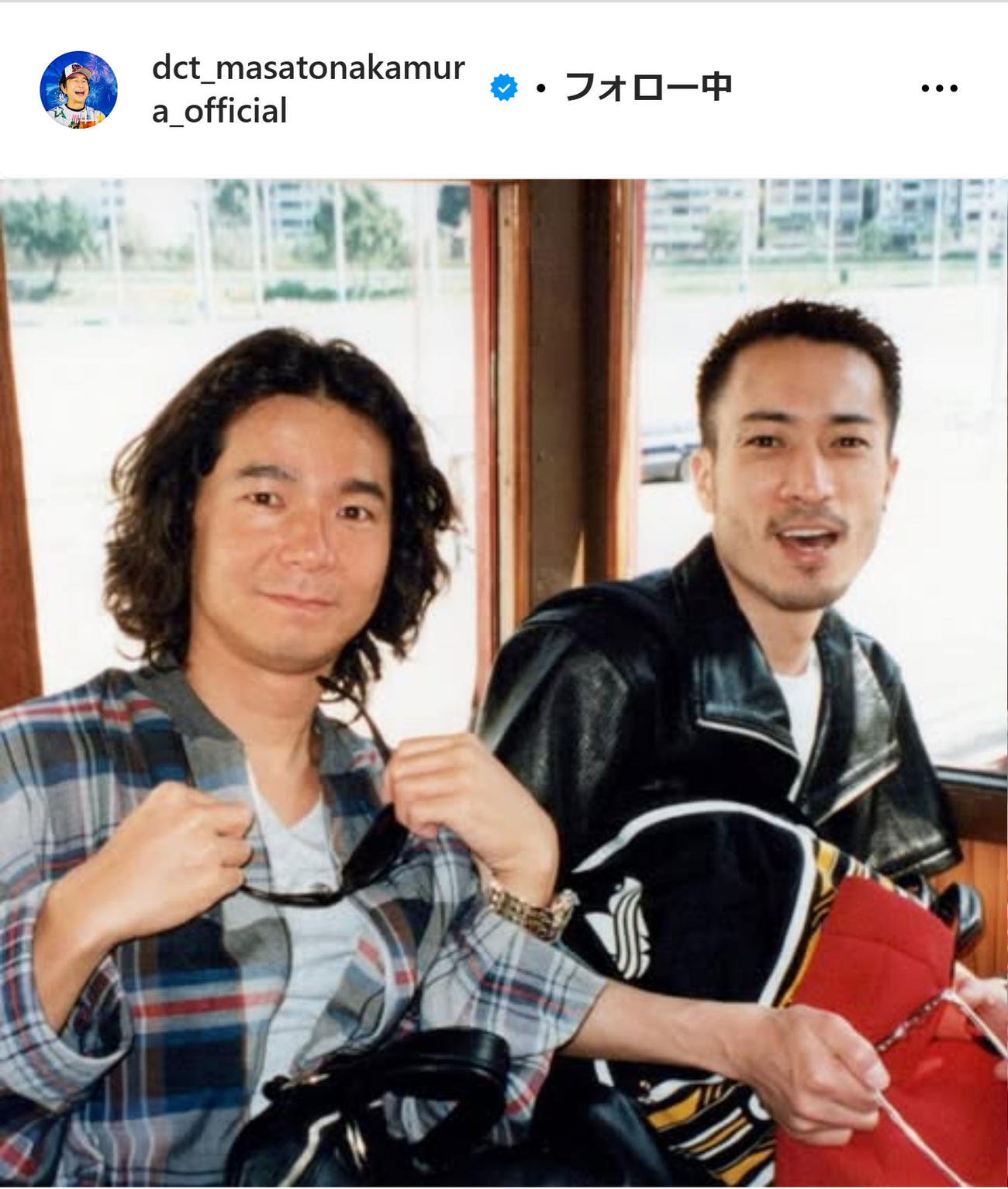DREAMS COME TRUE 中村正人と元メンバー西川隆宏のツーショット（インスタグラムから）
