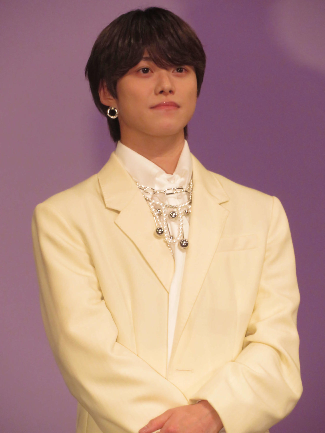 映画「君がトクベツ」完成披露試写会に登壇したなにわ男子の大橋和也