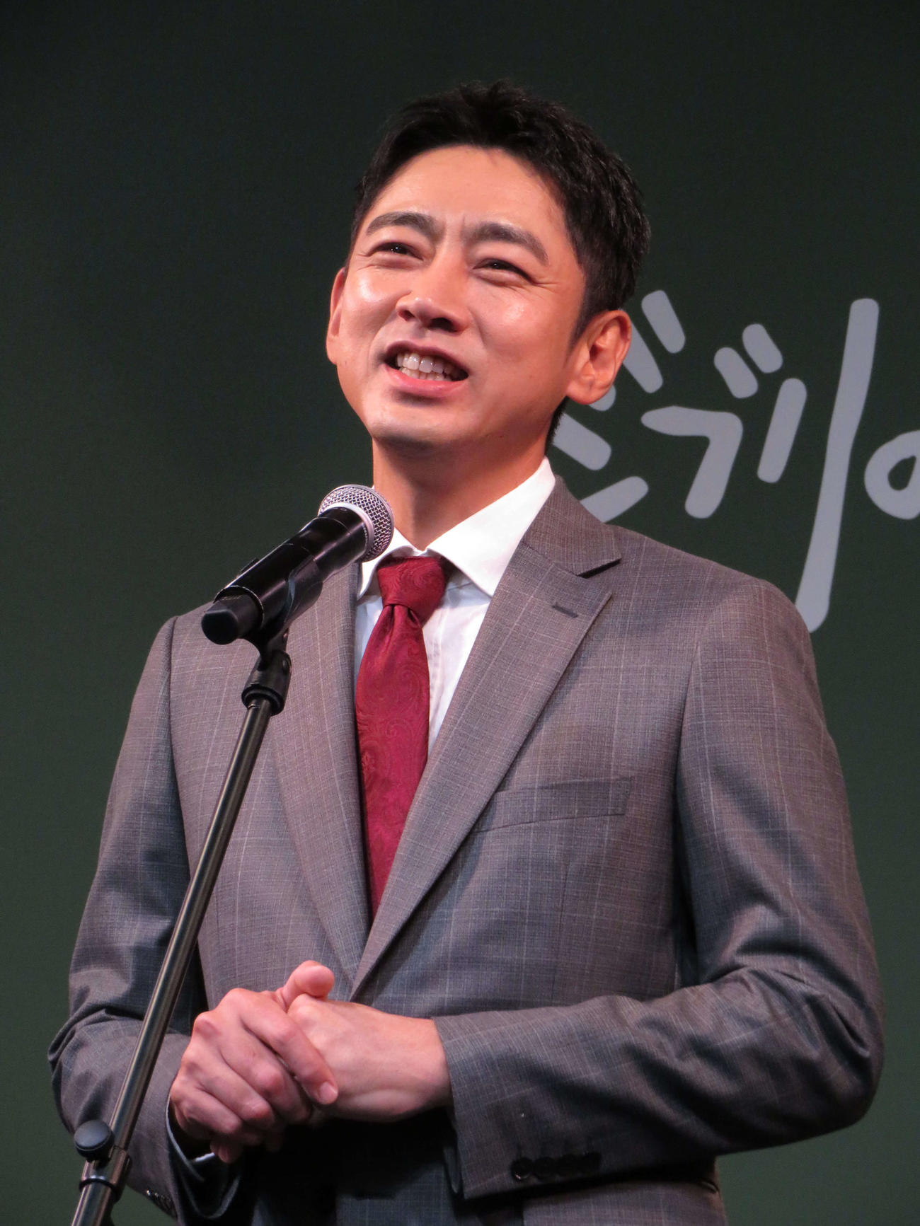 「ジブリの立体造型物展」開会セレモニー＆プレス内覧会に出席した小泉孝太郎（撮影・村上幸将）
