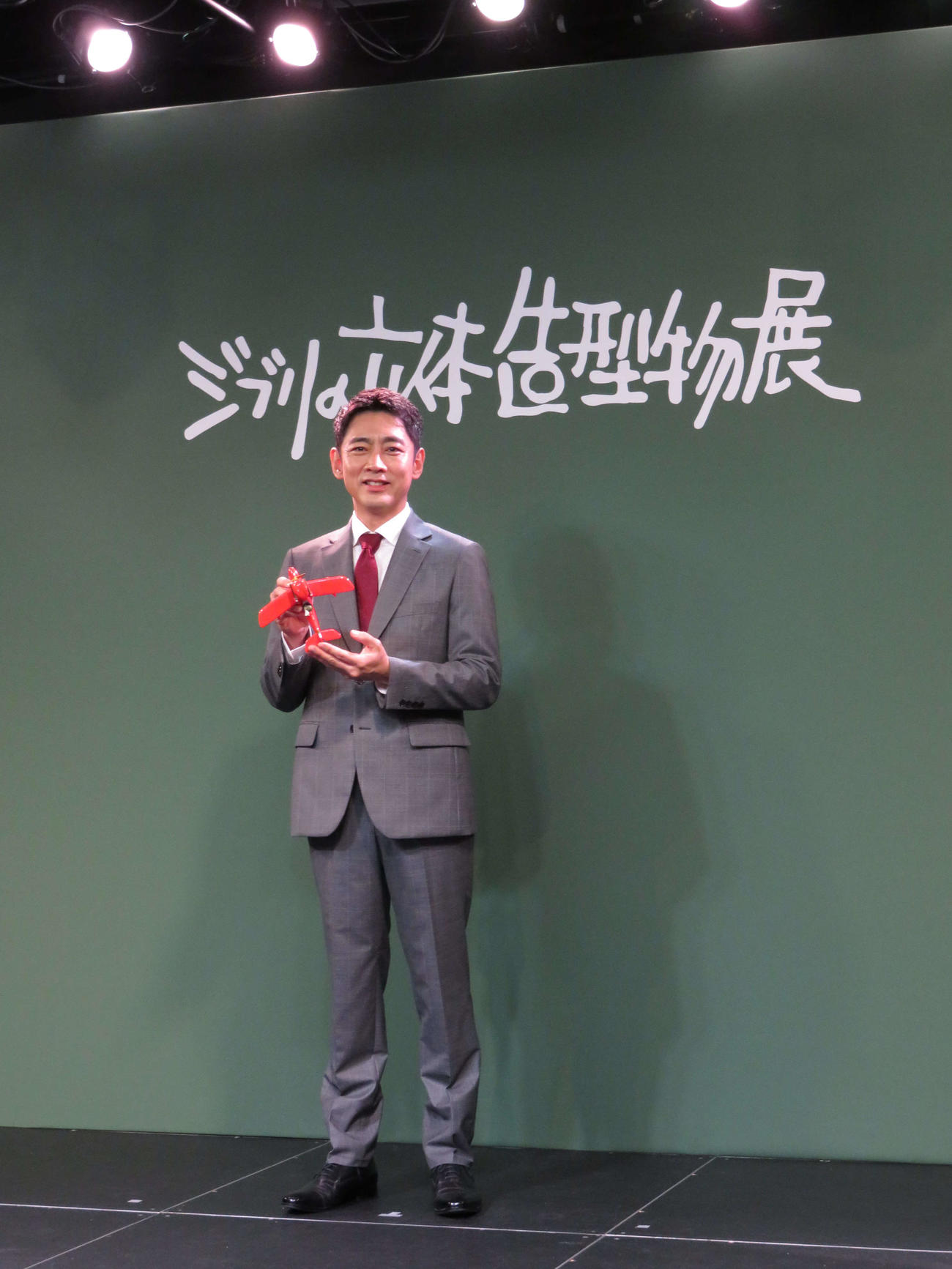 「ジブリの立体造型物展」開会セレモニー＆プレス内覧会に出席した小泉孝太郎（撮影・村上幸将）